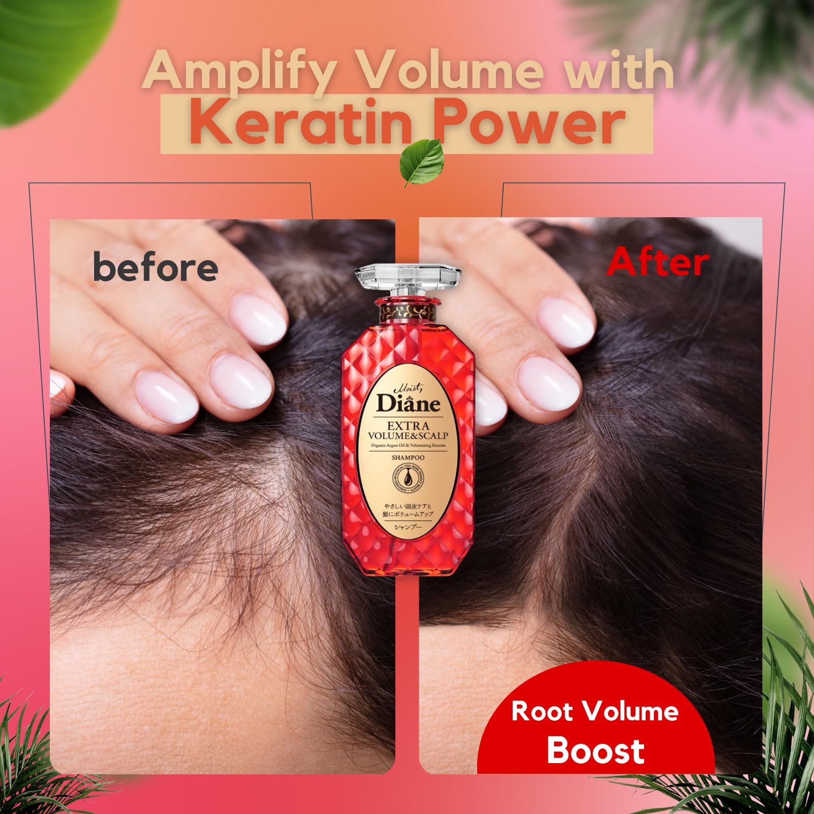 Moist Diane Thickening Shampoo – Keratin, Argan Oil & Biotin