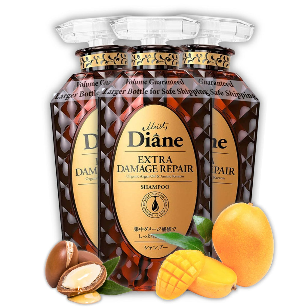 Moist Diane Sulfate-Free Shampoo for Damaged & Color-Treated Hair | Argan Oil & Japanese Collagen
