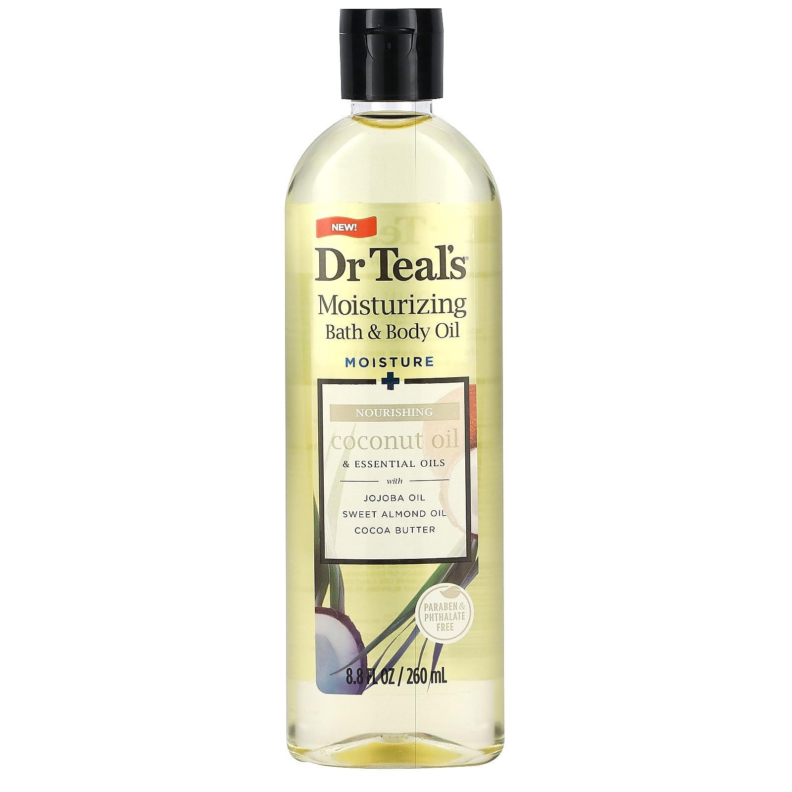 Moisturizing Nourishing Bath & Body Oil – Coconut, 8.8 fl oz (Pack of 2)
