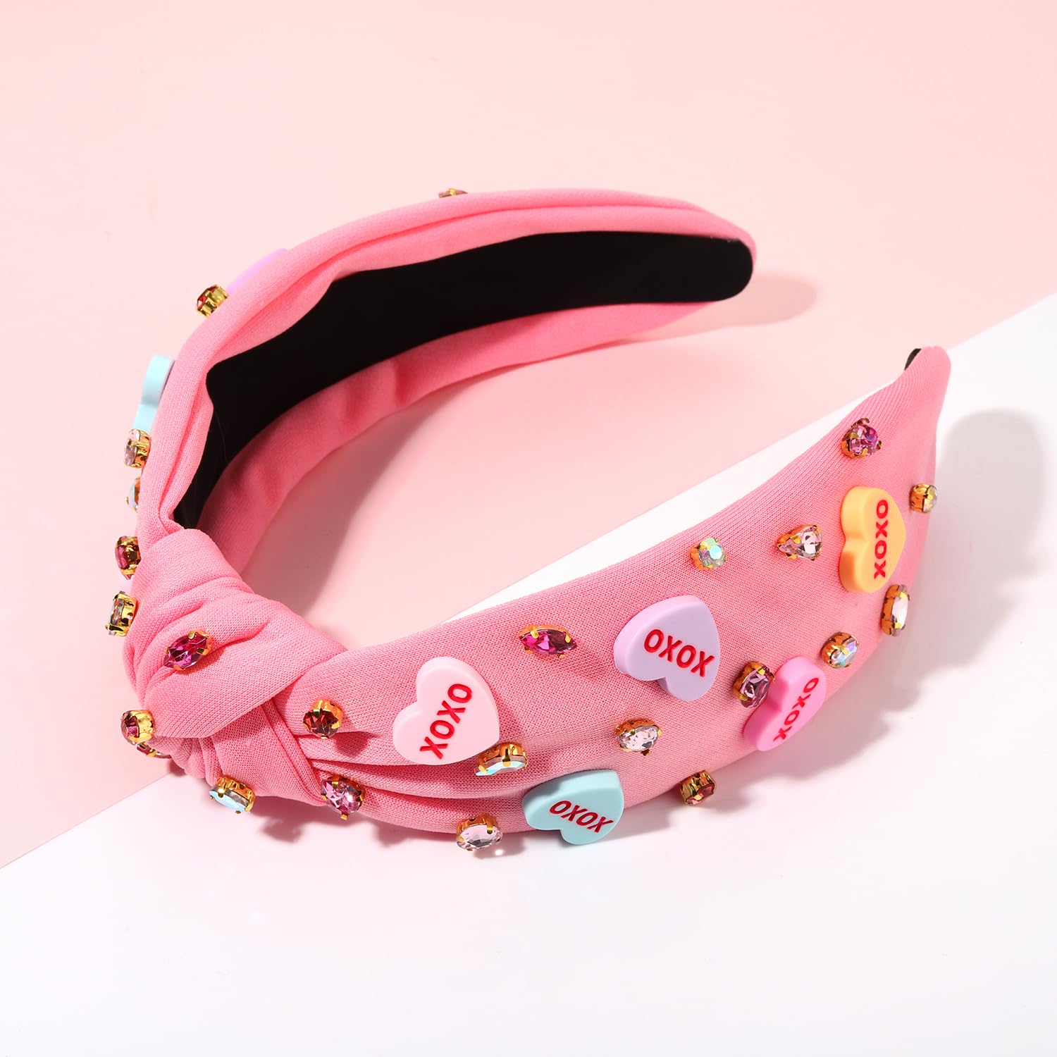 mokkia Valentine’s Day Headbands & Hair Accessories – LOVE XO HUG ME Conversation Heart Jewelry