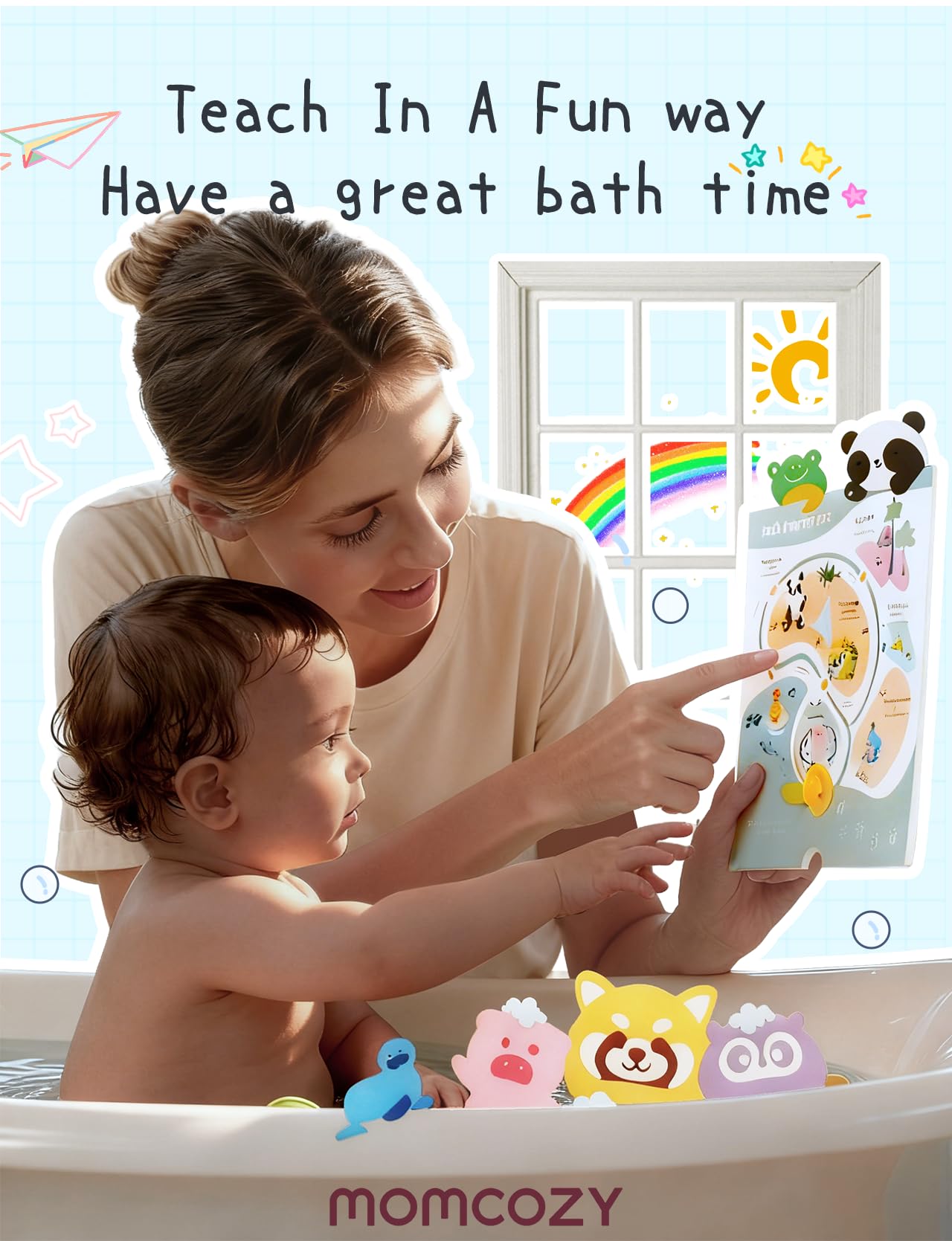 Momcozy 14-Pack Animal Bath Bombs with Essential Oils – 7 Cute Animal Shapes for Fun, Calming Bath Time
