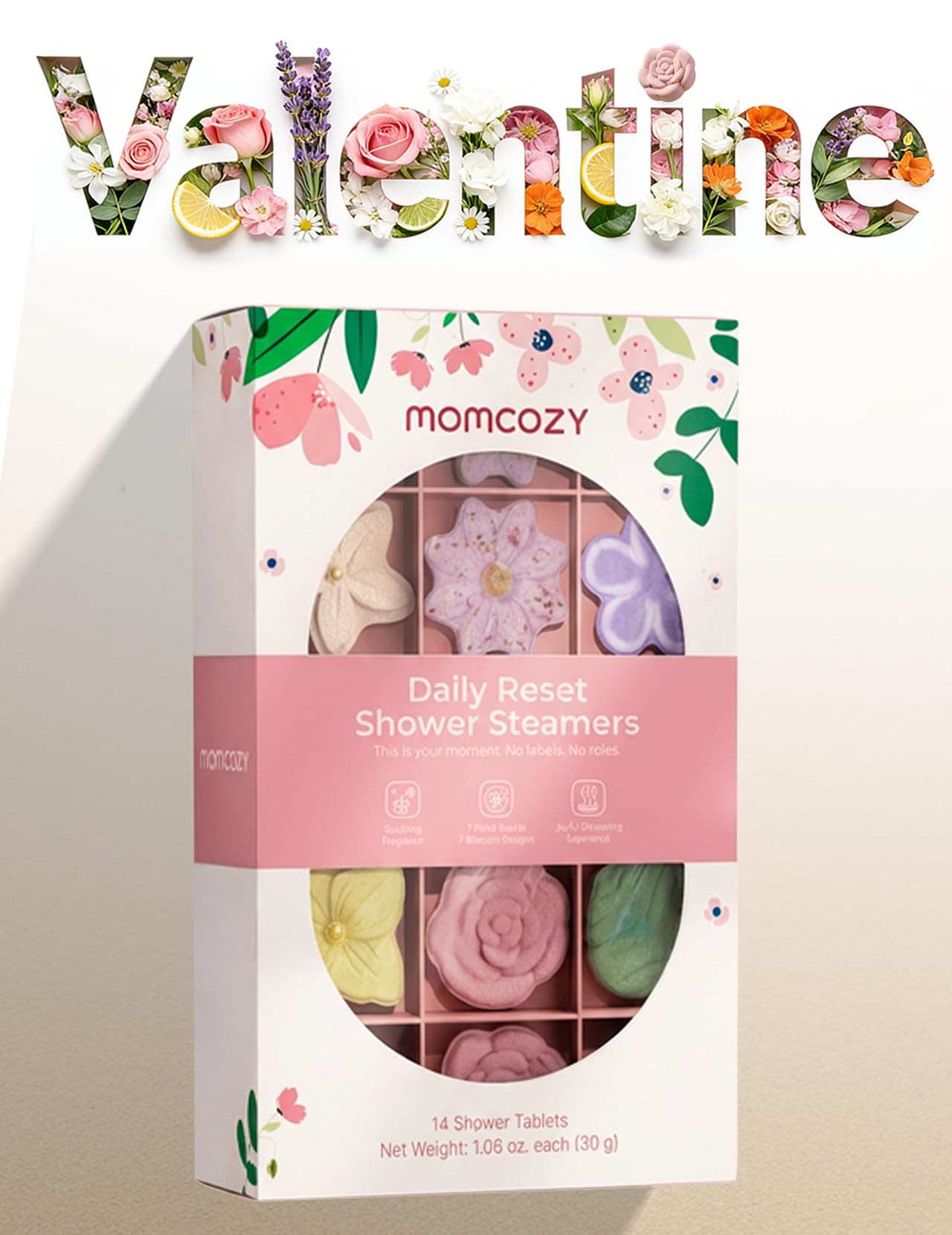 Momcozy 14-Pack Shower Steamers: 7 Floral Scents for Home Spa & Self-Care