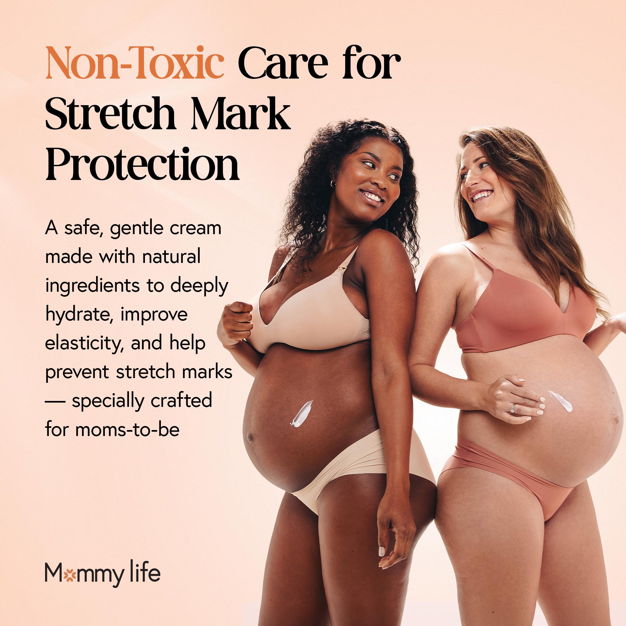 MOMMY LIFE Preggie Paste Belly Butter – Non-Toxic Stretch Mark Cream for Pregnancy & Postpartum | 3.7oz