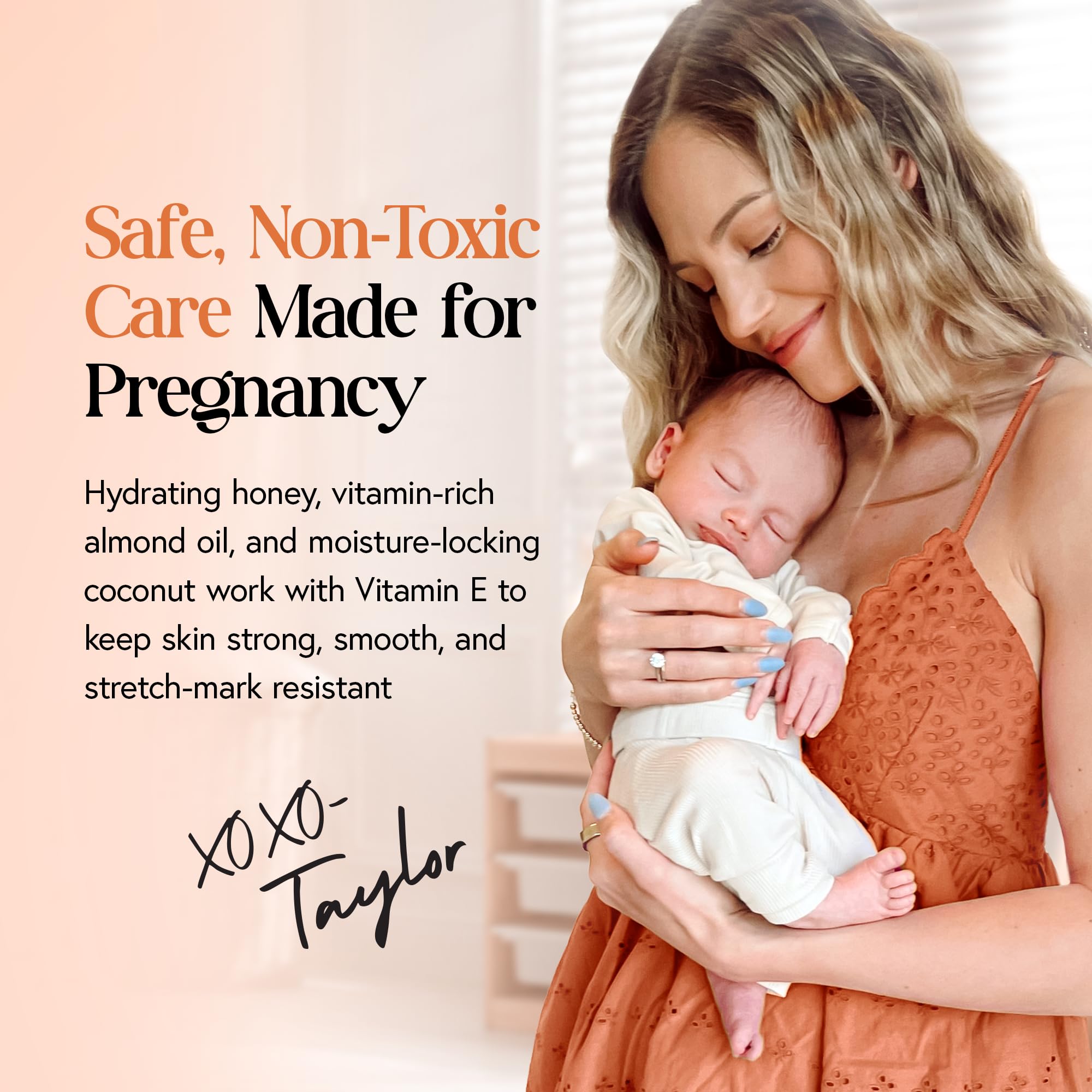 MOMMY LIFE Preggie Paste Belly Butter – Non-Toxic Stretch Mark Cream for Pregnancy & Postpartum | 3.7oz