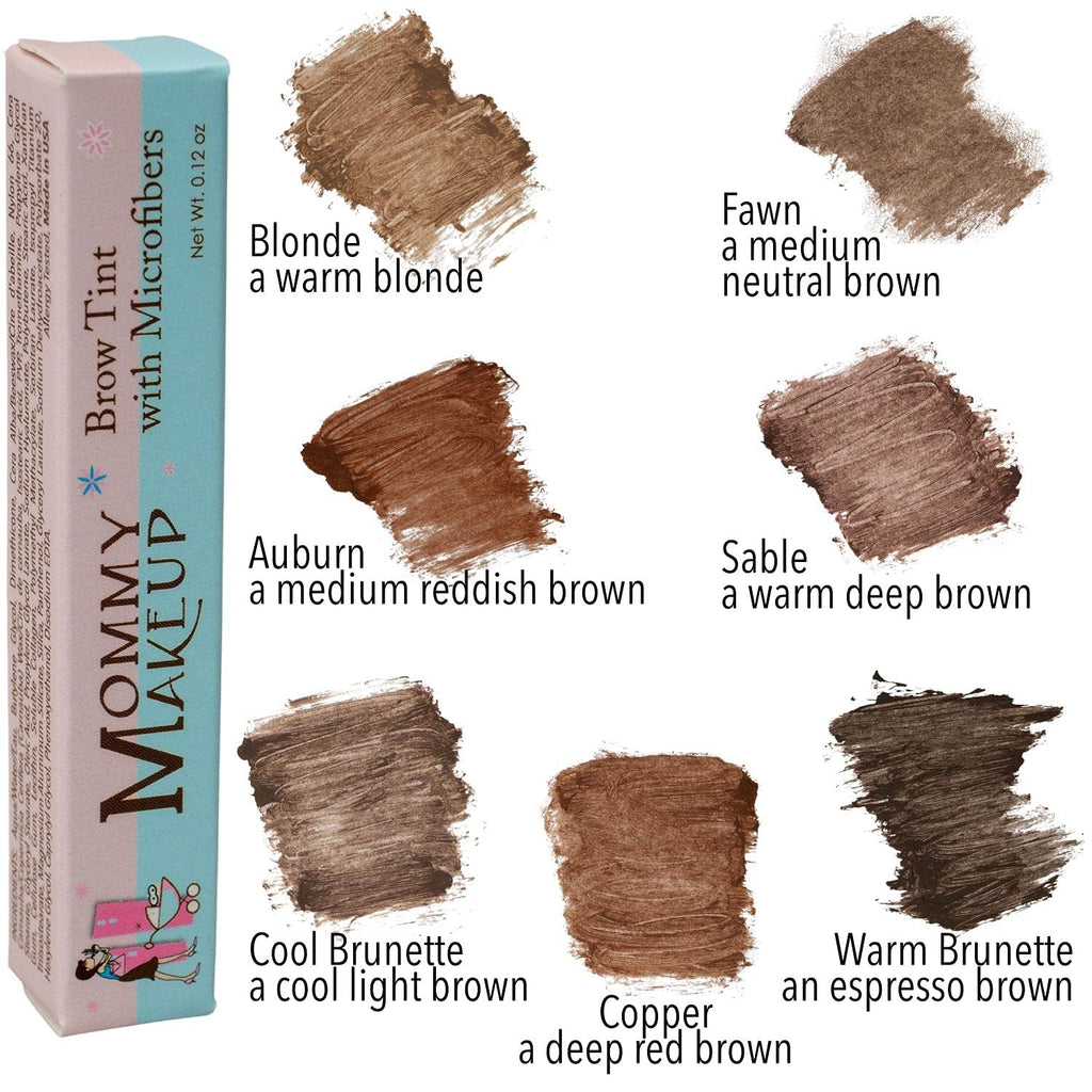 Mommy Makeup Brow Tint with Microfibers – 4-in-1 Copper Brow Gel