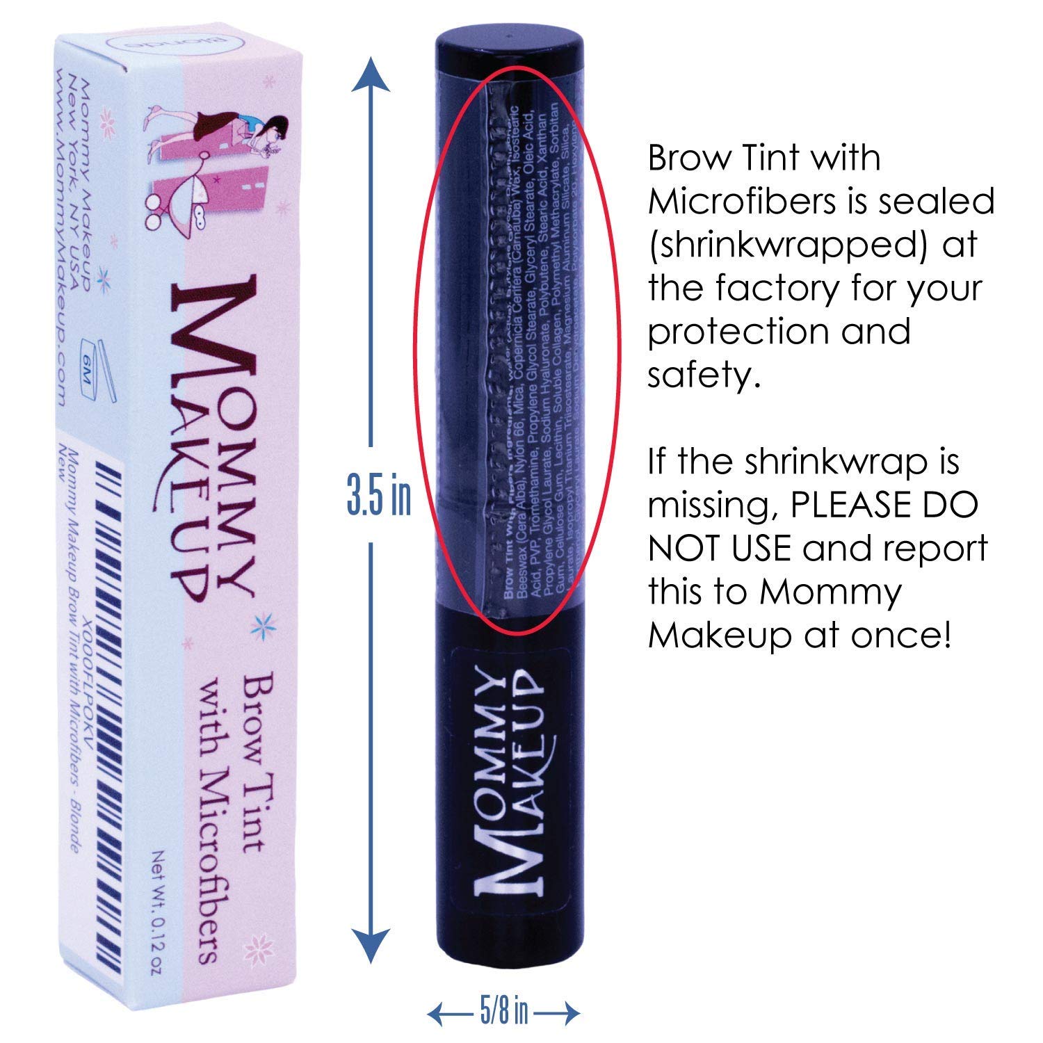 Mommy Makeup Brow Tint with Microfibers – 4-in-1 Copper Brow Gel