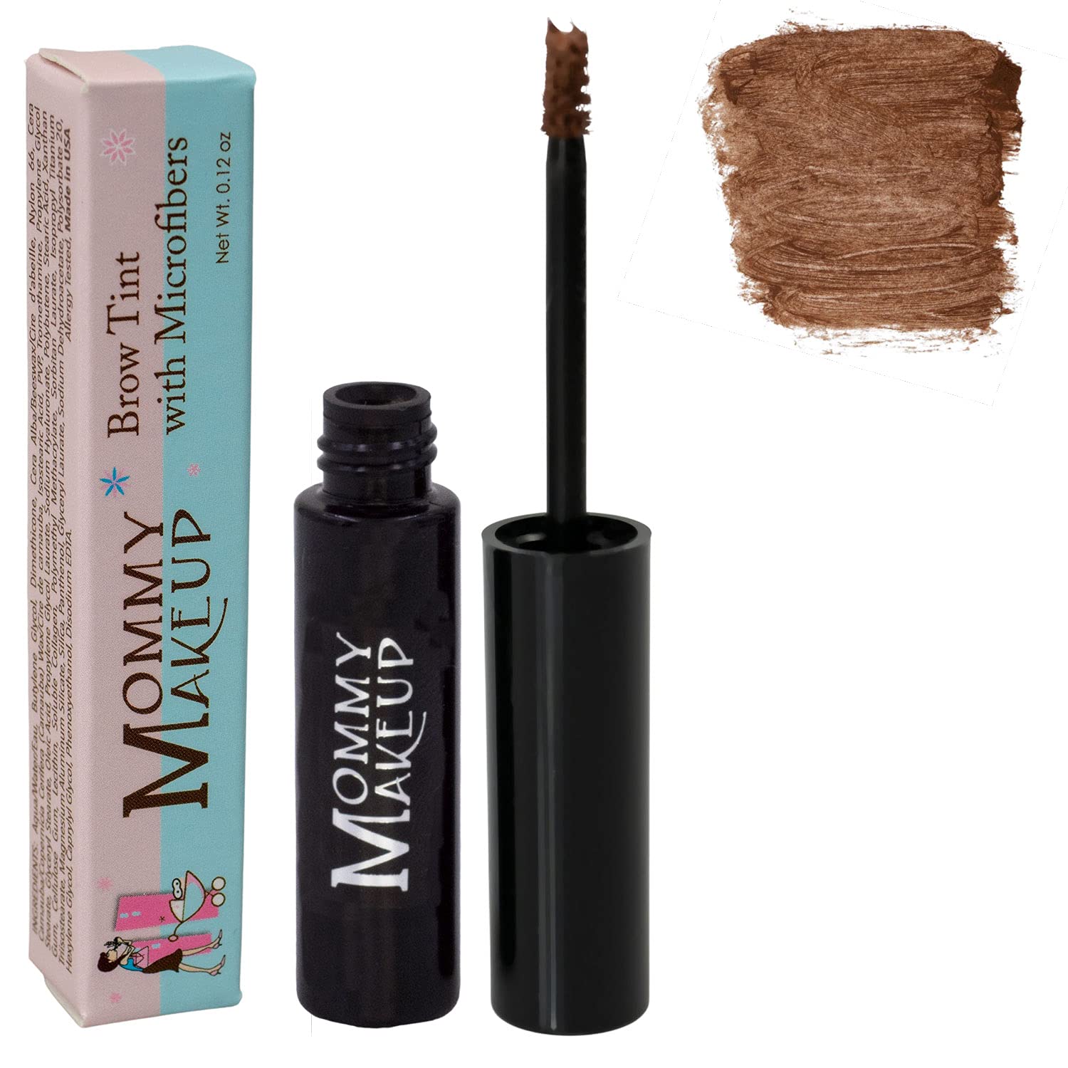 Mommy Makeup Brow Tint with Microfibers – 4-in-1 Copper Brow Gel