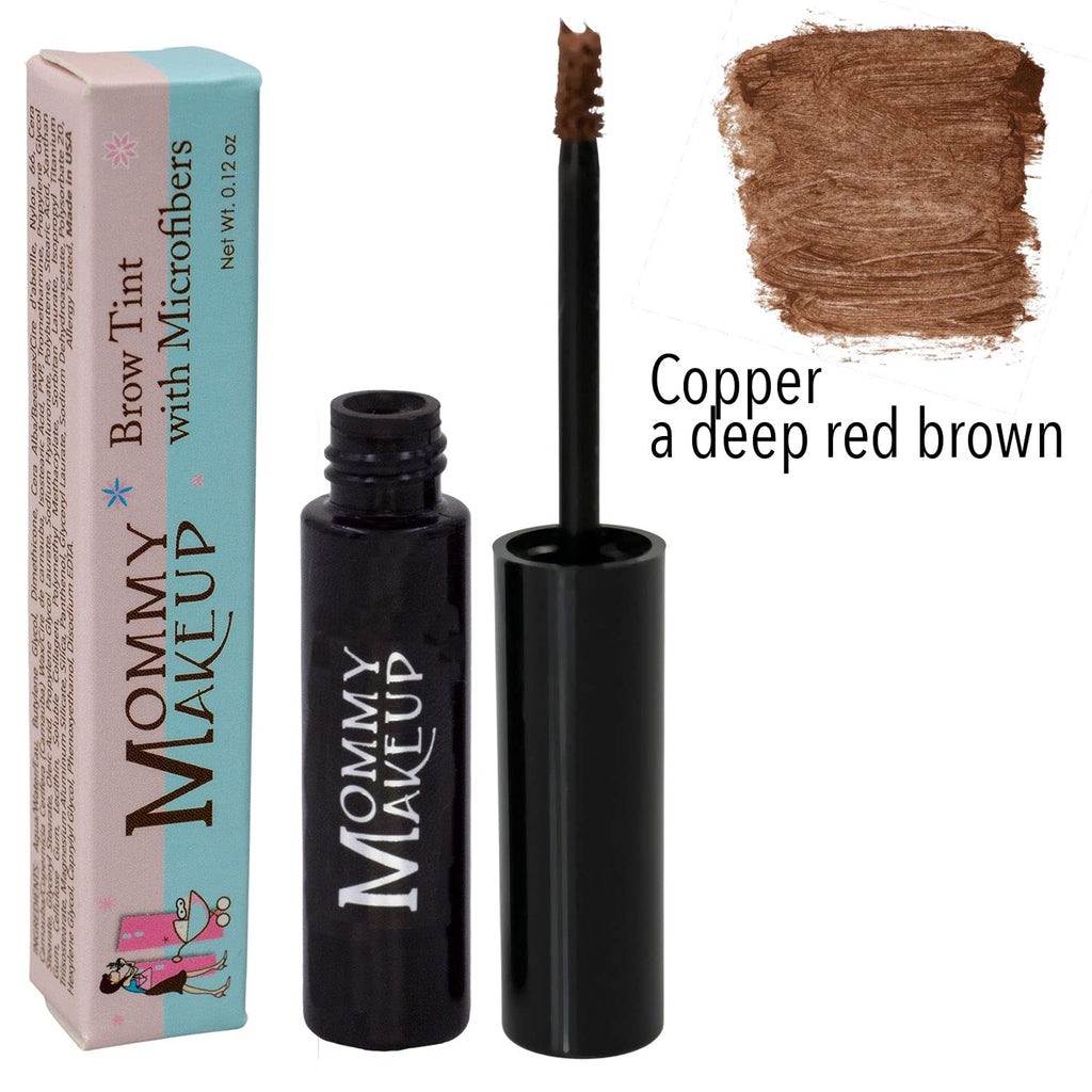 Mommy Makeup Brow Tint with Microfibers – 4-in-1 Copper Brow Gel