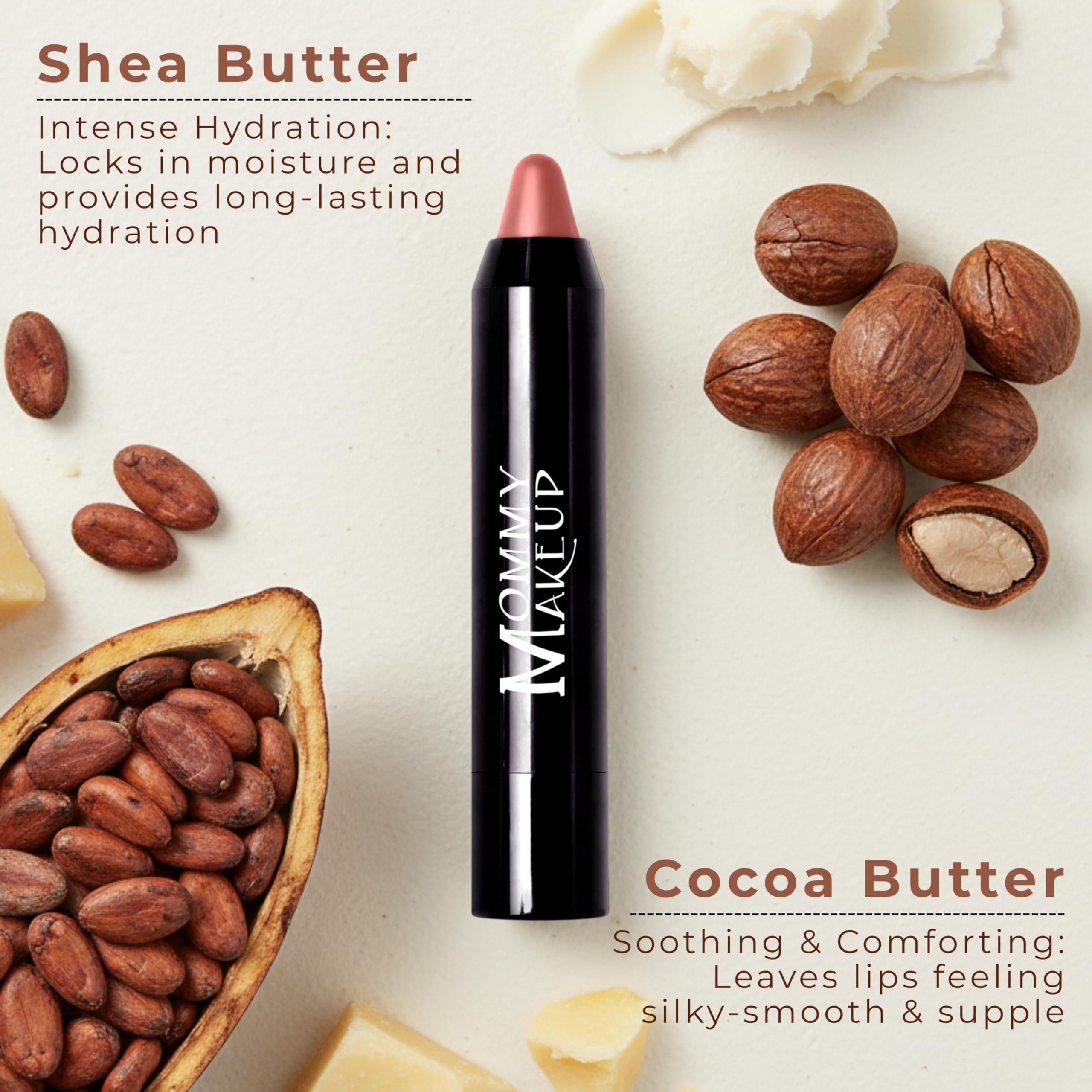 Mommy Makeup Triple Sticks: Lipstick, Cream Blush & Treatment in Bare Babe
