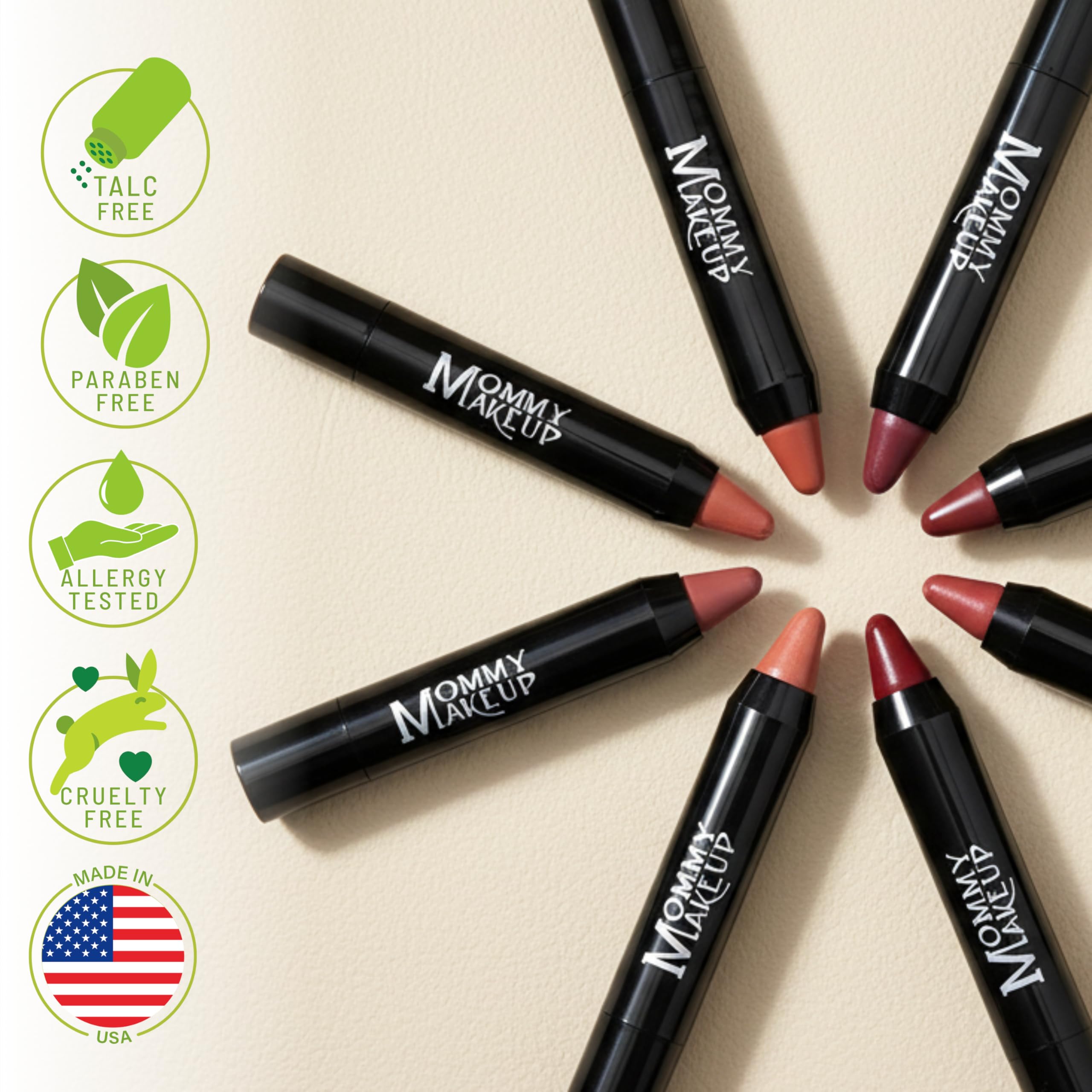 Mommy Makeup Triple Sticks Ginger Spice – Lipstick, Cream Blush & Treatment