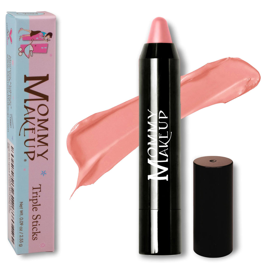 Mommy Makeup Triple Sticks Glinda — Lipstick, Cream Blush & Treatment All-In-One