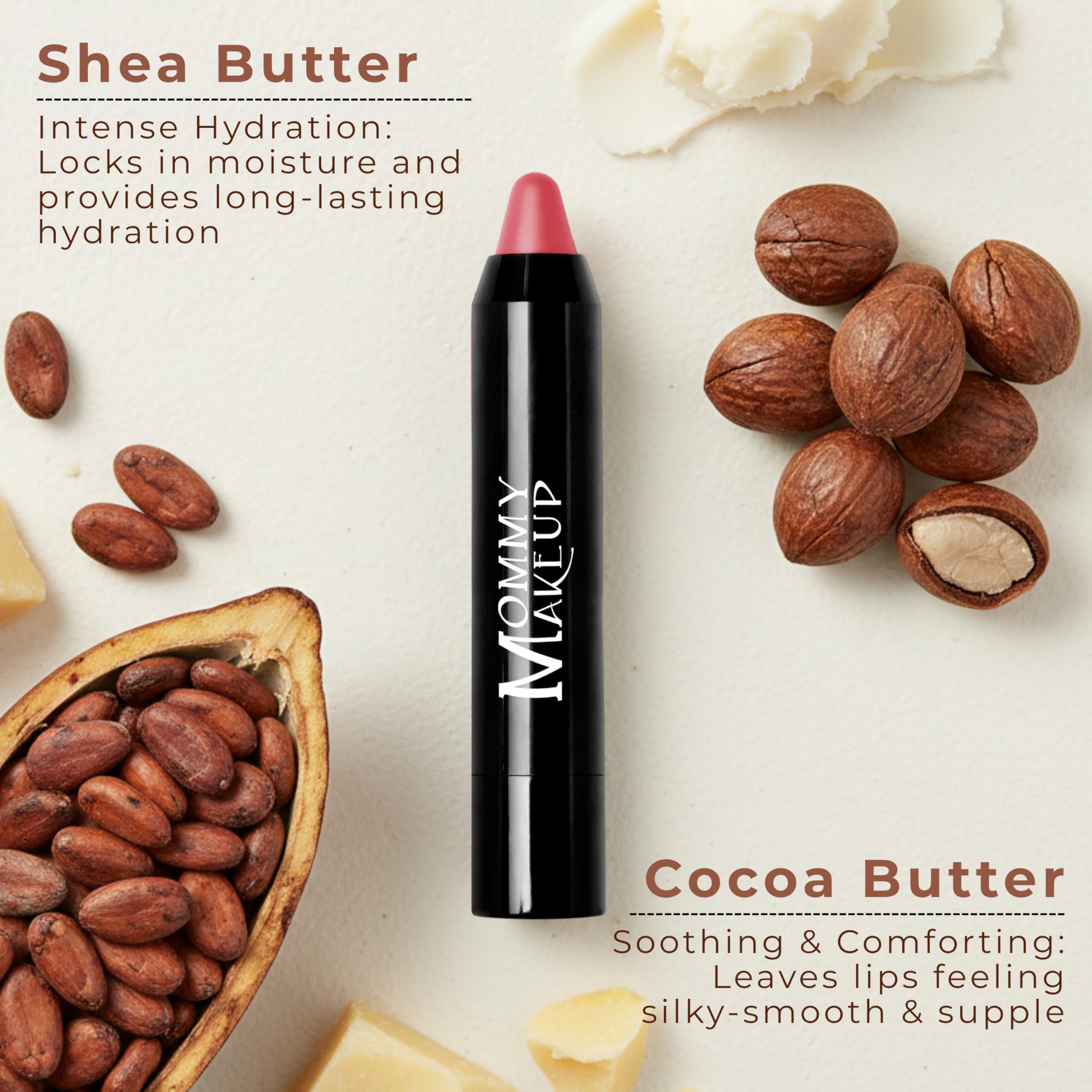 Mommy Makeup Triple Sticks: Lipstick, Cream Blush & Treatment in Paris Pink