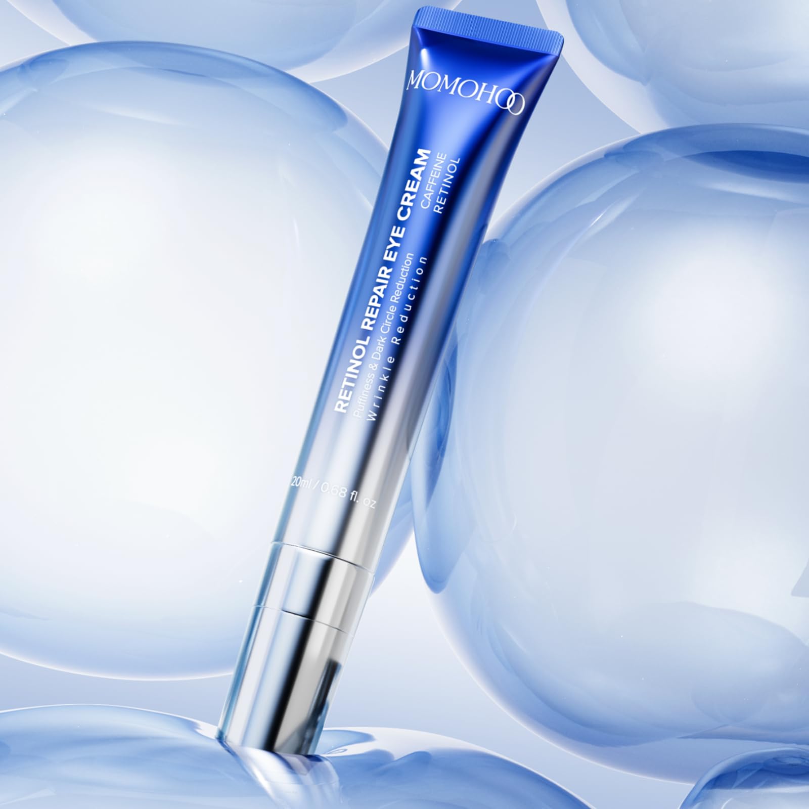 MOMOHOO Retinol Caffeine Under Eye Cream – Hydrating Anti-Aging with Soluble Collagen