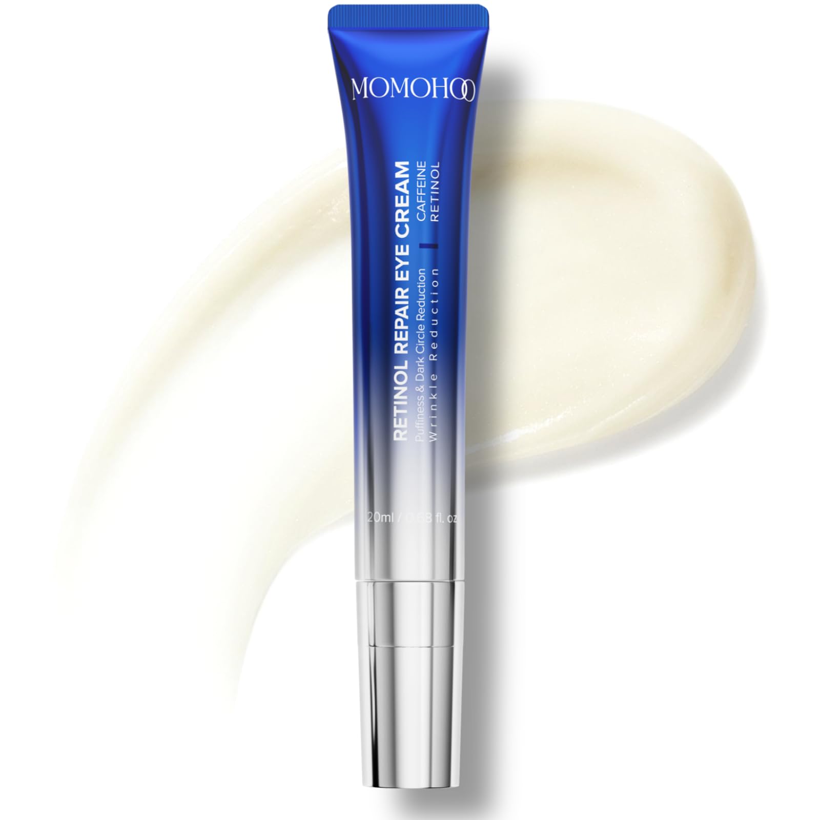 MOMOHOO Retinol Caffeine Under Eye Cream – Hydrating Anti-Aging with Soluble Collagen