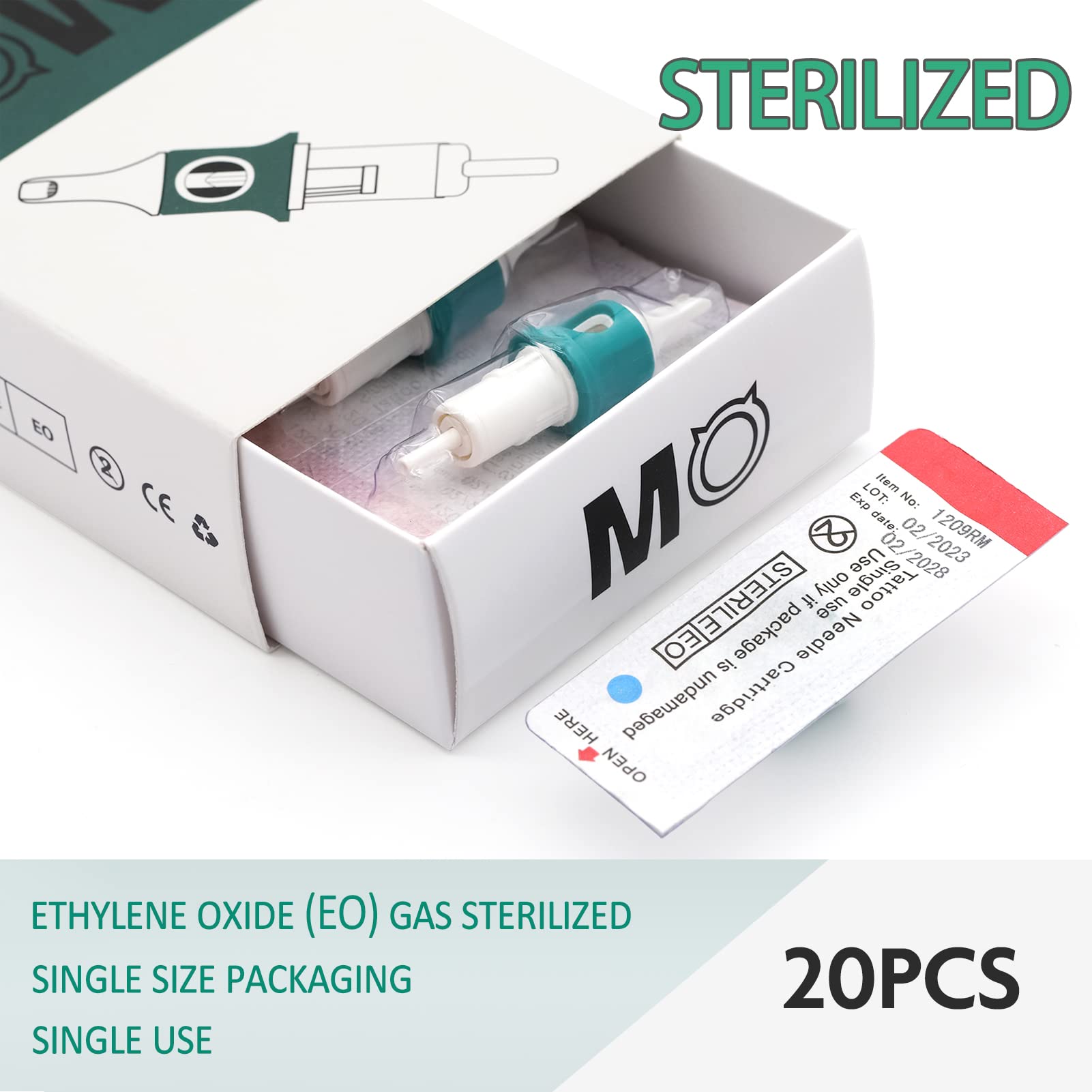 MO MOLONG Tattoo Cartridge Needles 20Pcs – Magnum 11, 0.35mm, Finger Ledge