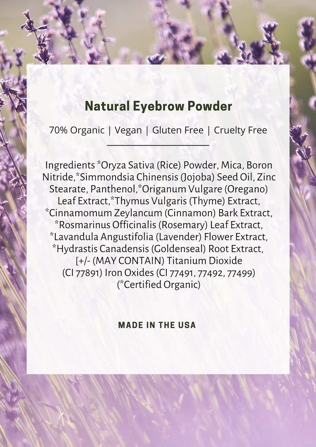 Mom's Secret 100% Natural Eyebrow Powder – Deep Brown | Vegan, Gluten Free, Made in USA