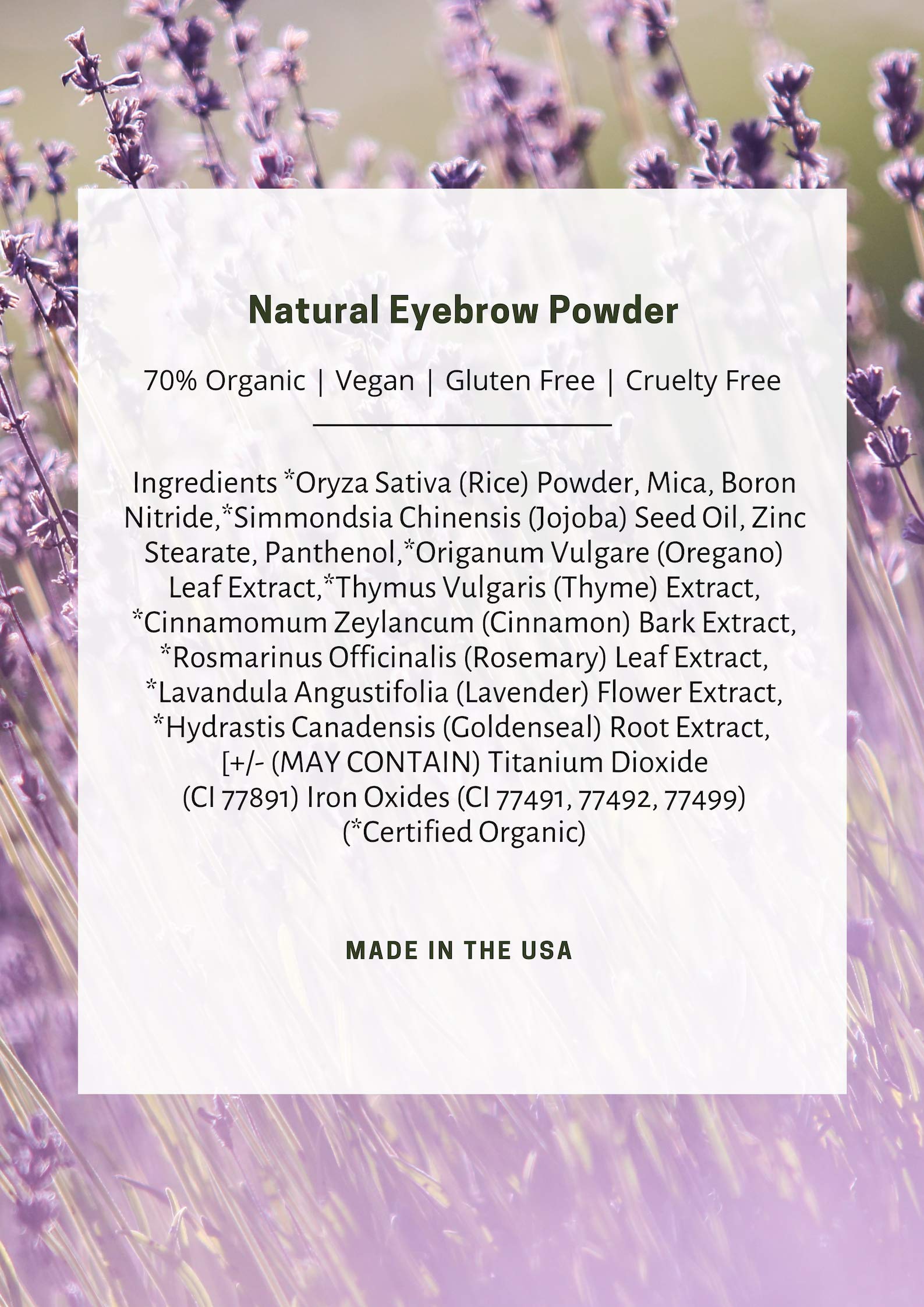 Mom's Secret 100% Natural Eyebrow Powder – Deep Brown | Vegan, Gluten Free, Made in USA