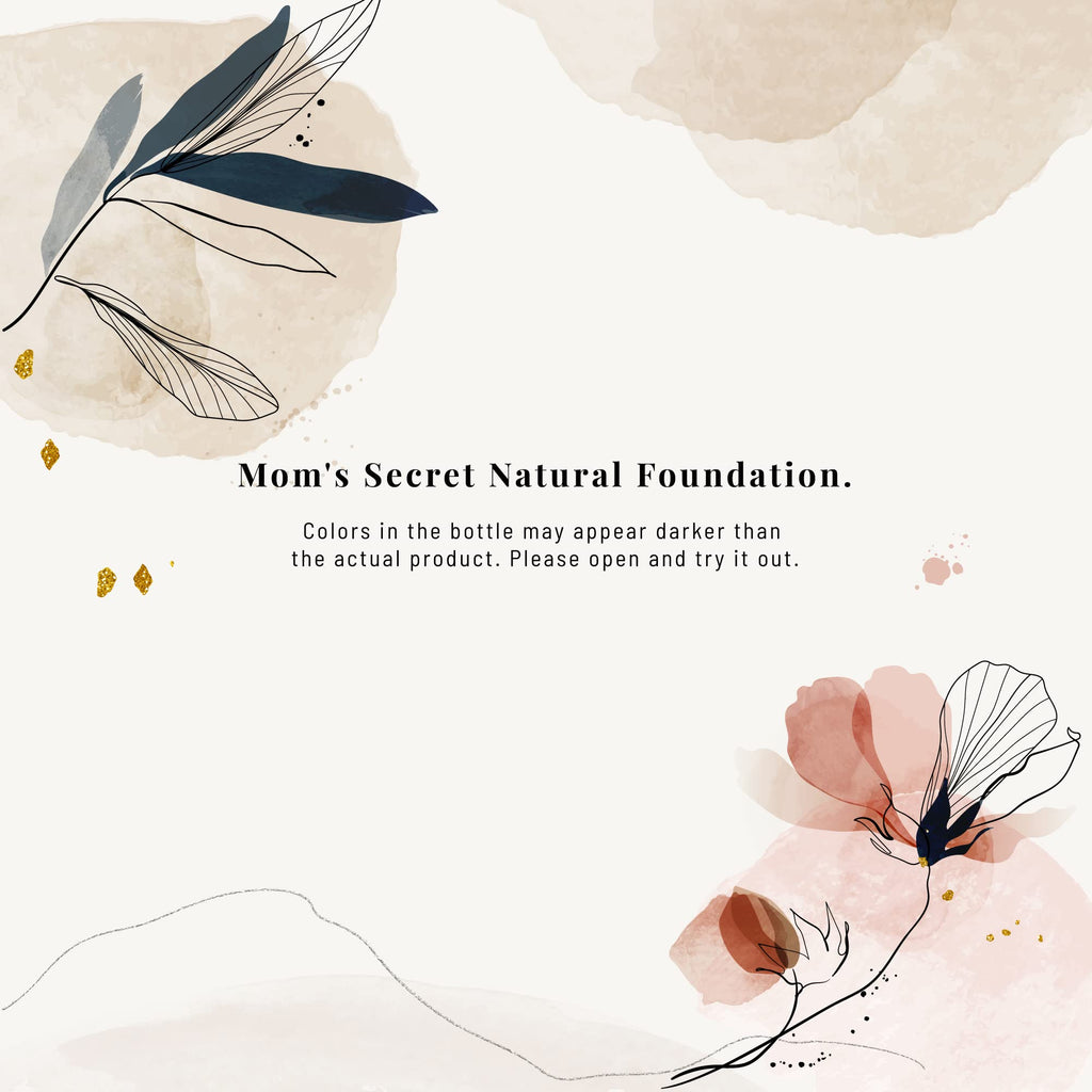 Mom's Secret 100% Natural Liquid Foundation – Aloe-Based, Vegan, Gluten Free, USA Made (Honey)