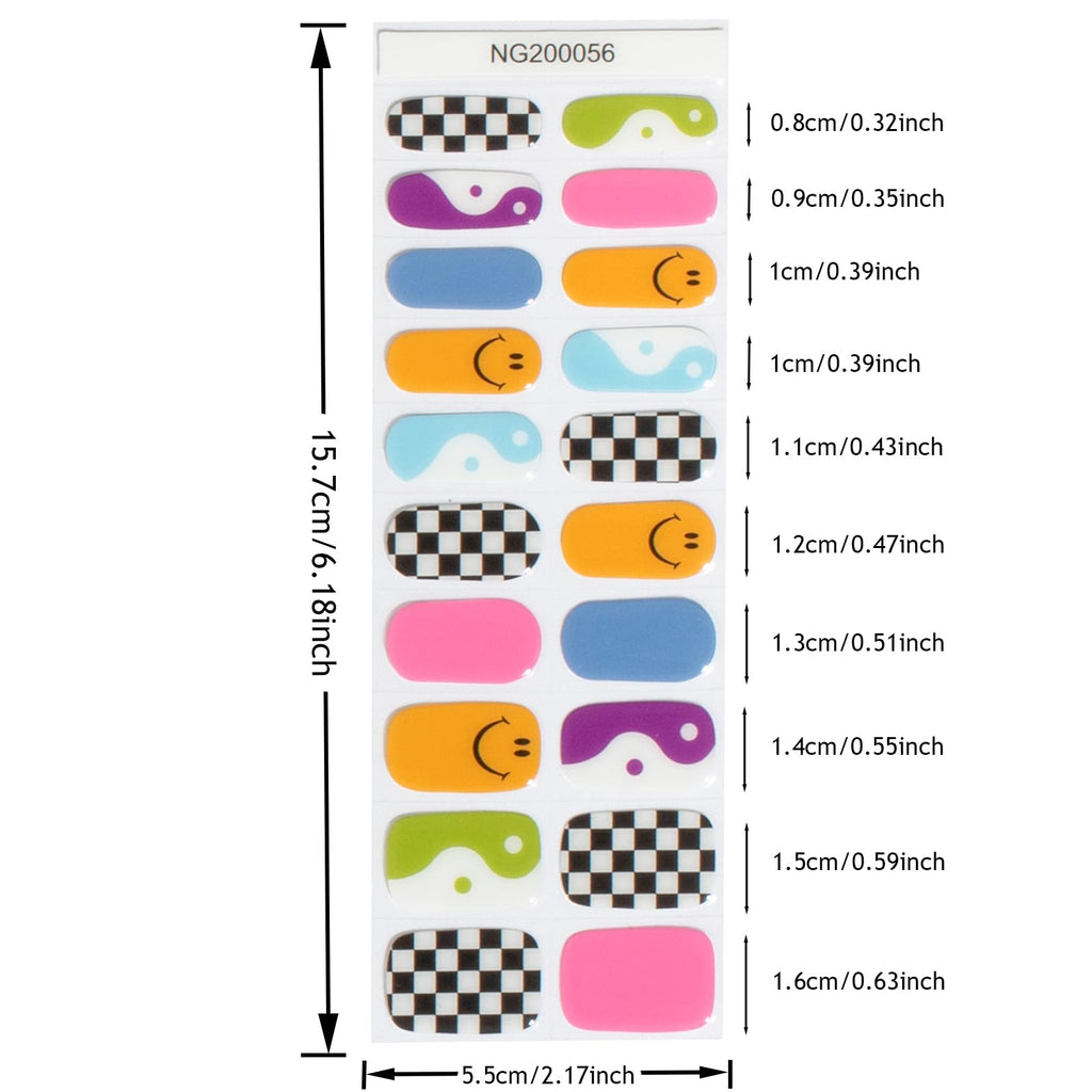 MOMSON Semi Cured Gel Nail Strips – Rainbow Unicorn Design | At-Home Salon-Quality Manicure