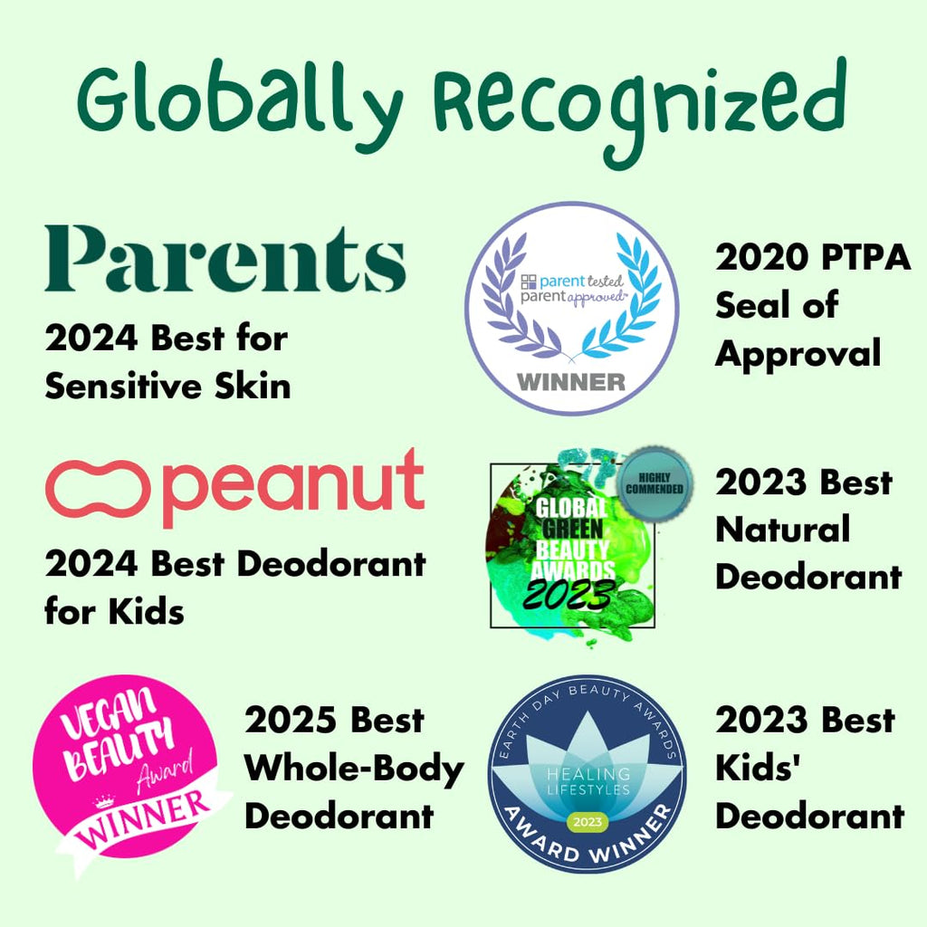 MONA Honeydew Natural Deodorant for Kids – Aluminum-Free 2-Pack