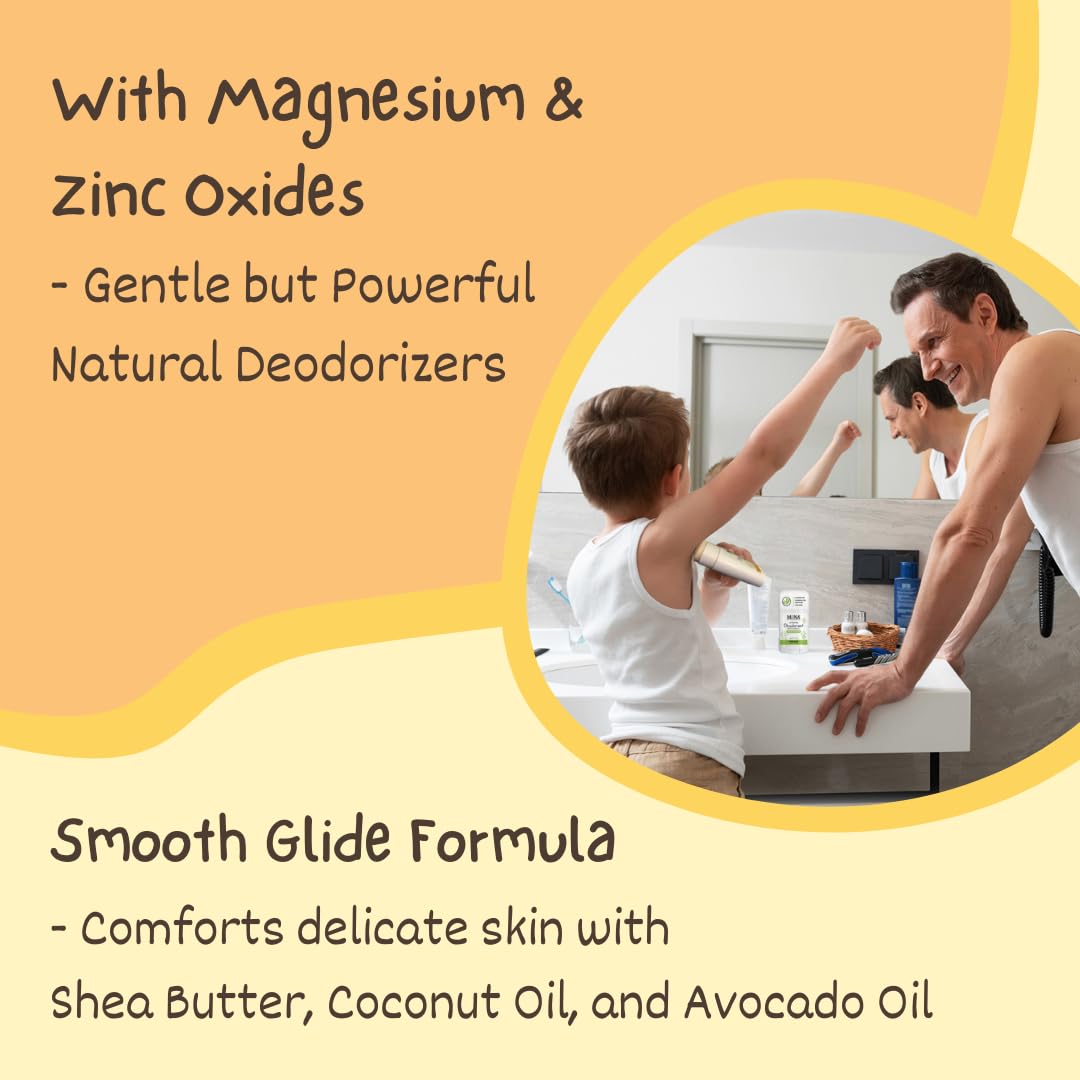 MONA Vanilla Spice Natural Deodorant for Kids – Aluminum-Free, Hypoallergenic, Vegan (1.76 oz)