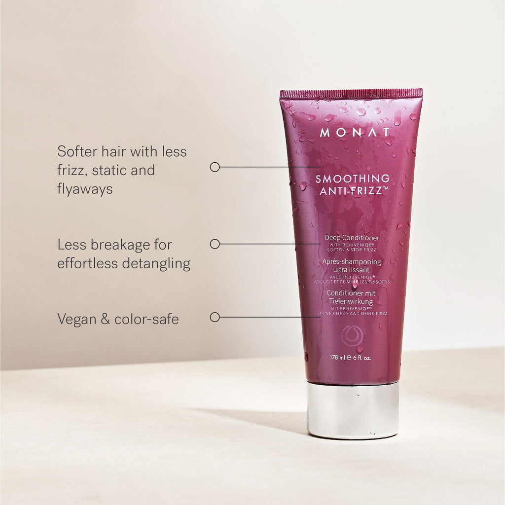 MONAT Smoothing Anti-Frizz Set – Lightweight Frizz Control Shampoo & Conditioner