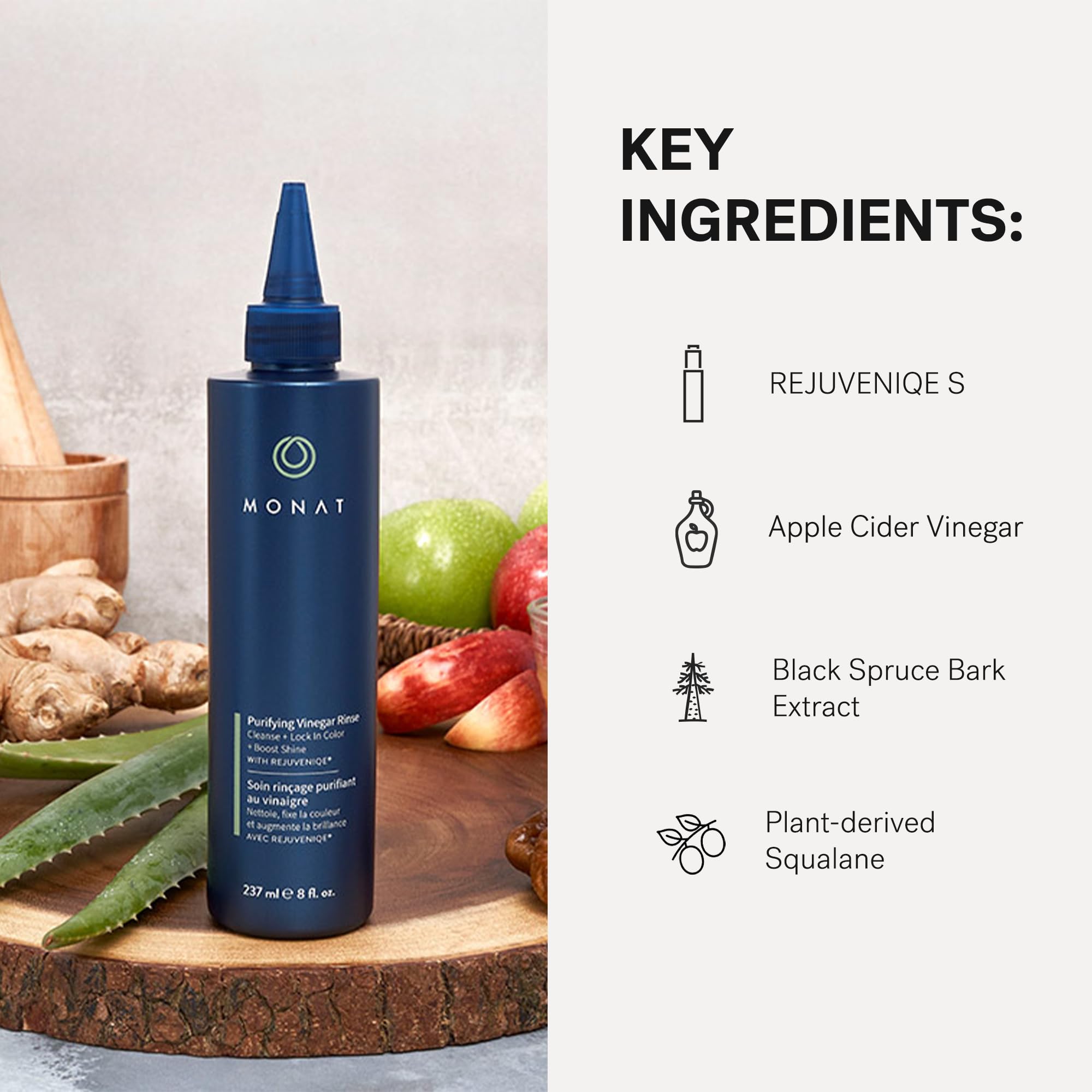 MONAT Purifying Vinegar Rinse – Nourishing Makeup Remover Balm for Soft, Hydrated Skin