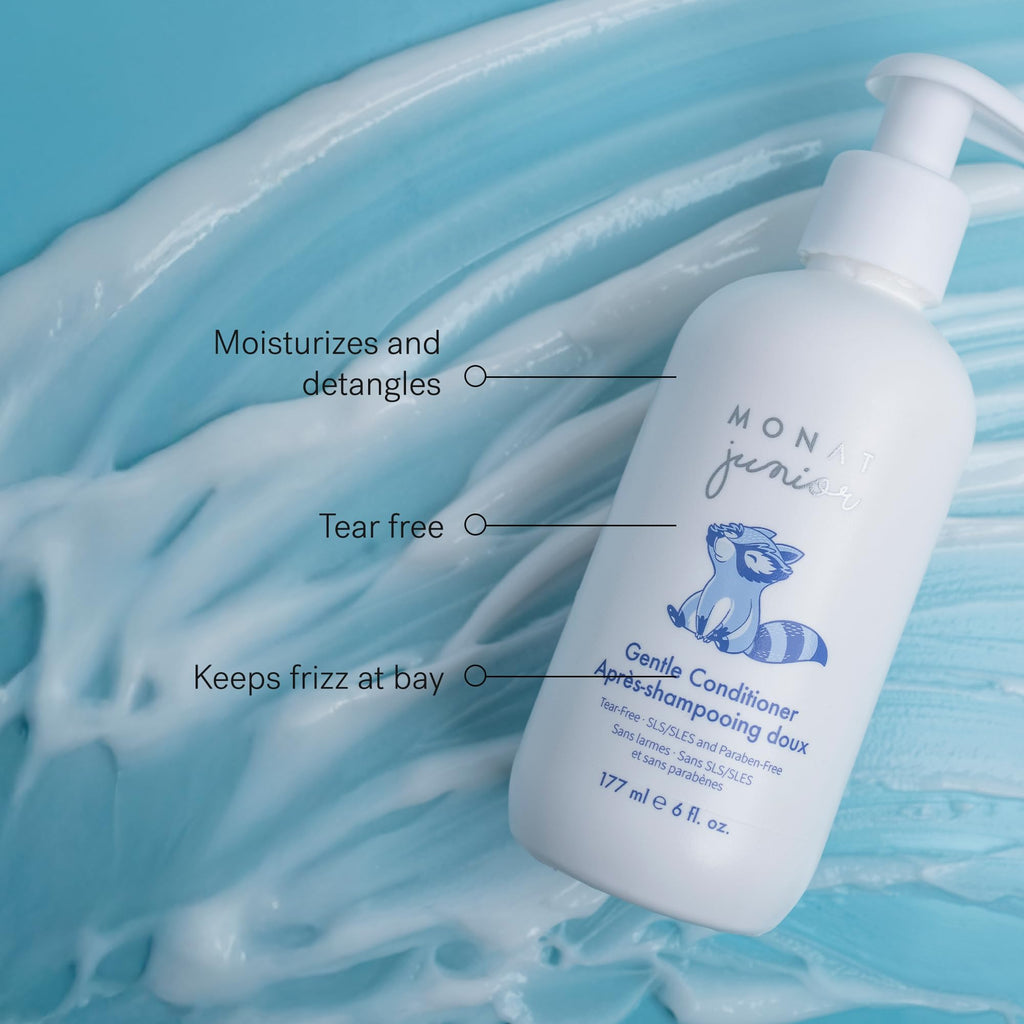 MONAT Junior Gentle Shampoo & Conditioner Set – Tear-Free, All-Natural, Sulfate- & Paraben-Free Kids Hair Care (414 ml)