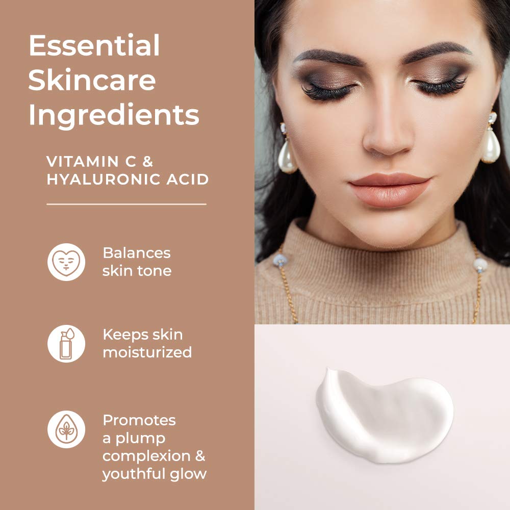 Monica Ann Beauty Dual-Action Face Primer - Hydrating Vitamin C & Hyaluronic Acid | Matte Pore Minimizer 15 mL