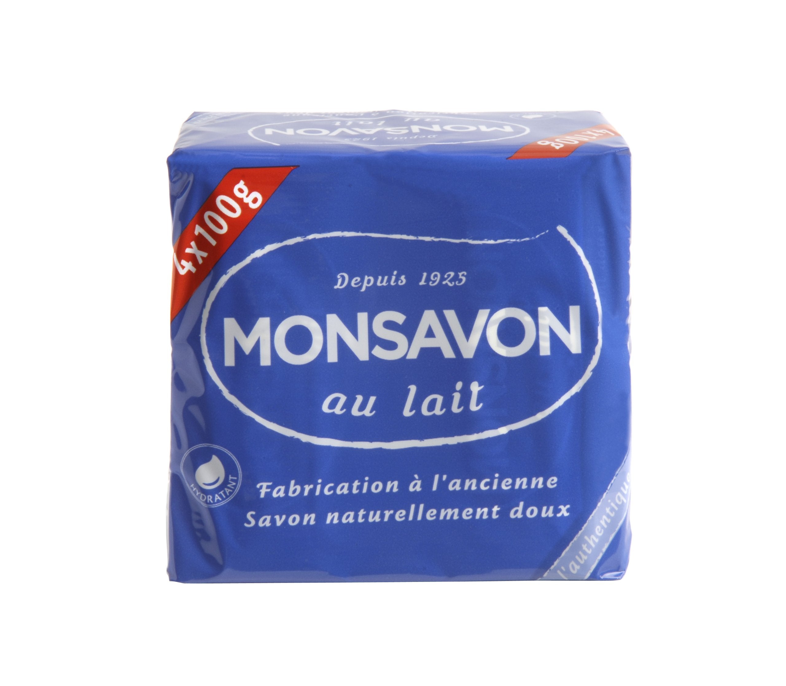 Monsavon Authentique 4x100g Soap Bar – Milk-Based Lavender Scent