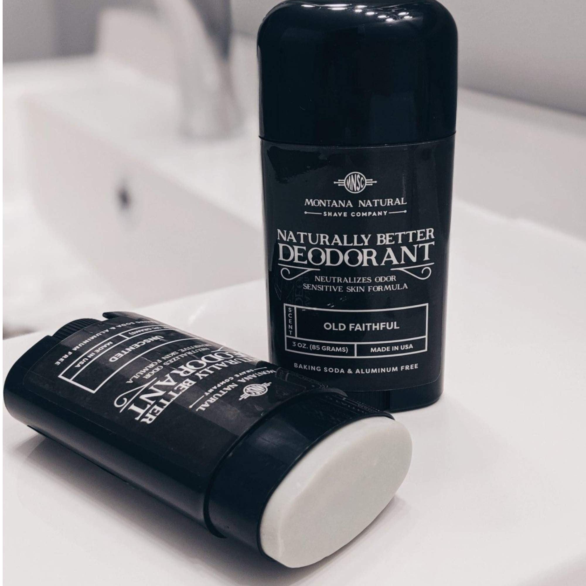 Montana Natural Shave Co. MNSC Bay Rum Deodorant – Magnesium & Activated Charcoal, Aluminum-Free & Baking-Soda-Free (Pack of 2)