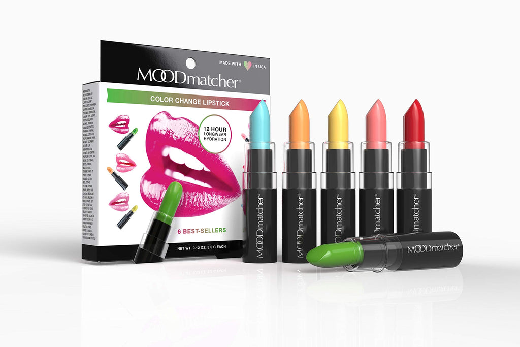 MOODmatcher Original Color-Changing Lipstick – 12 Hour Wear, Moisturizing, Smudge-Proof, Made in USA