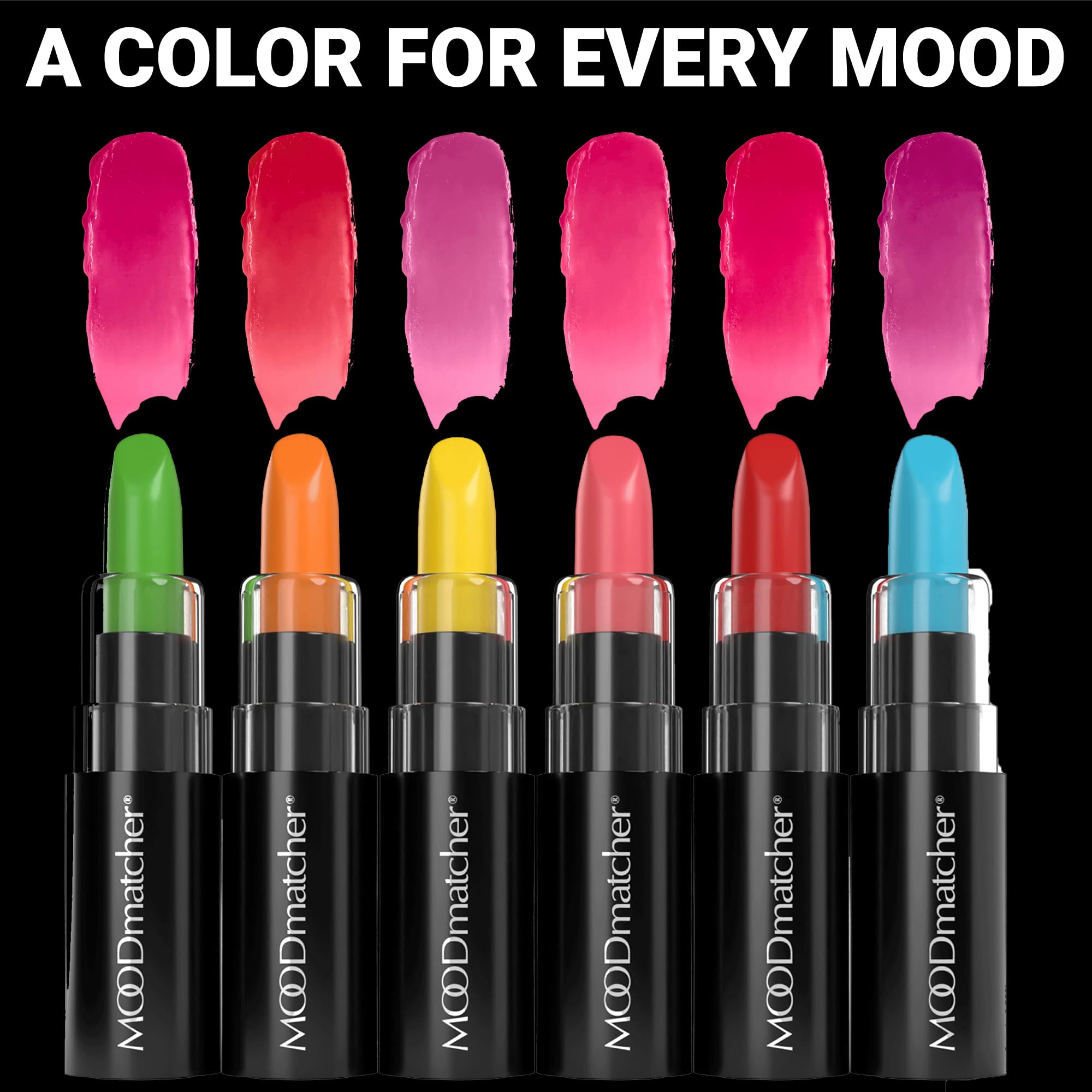 MOODmatcher Original Color-Changing Lipstick – 12 Hour Wear, Moisturizing, Smudge-Proof, Made in USA