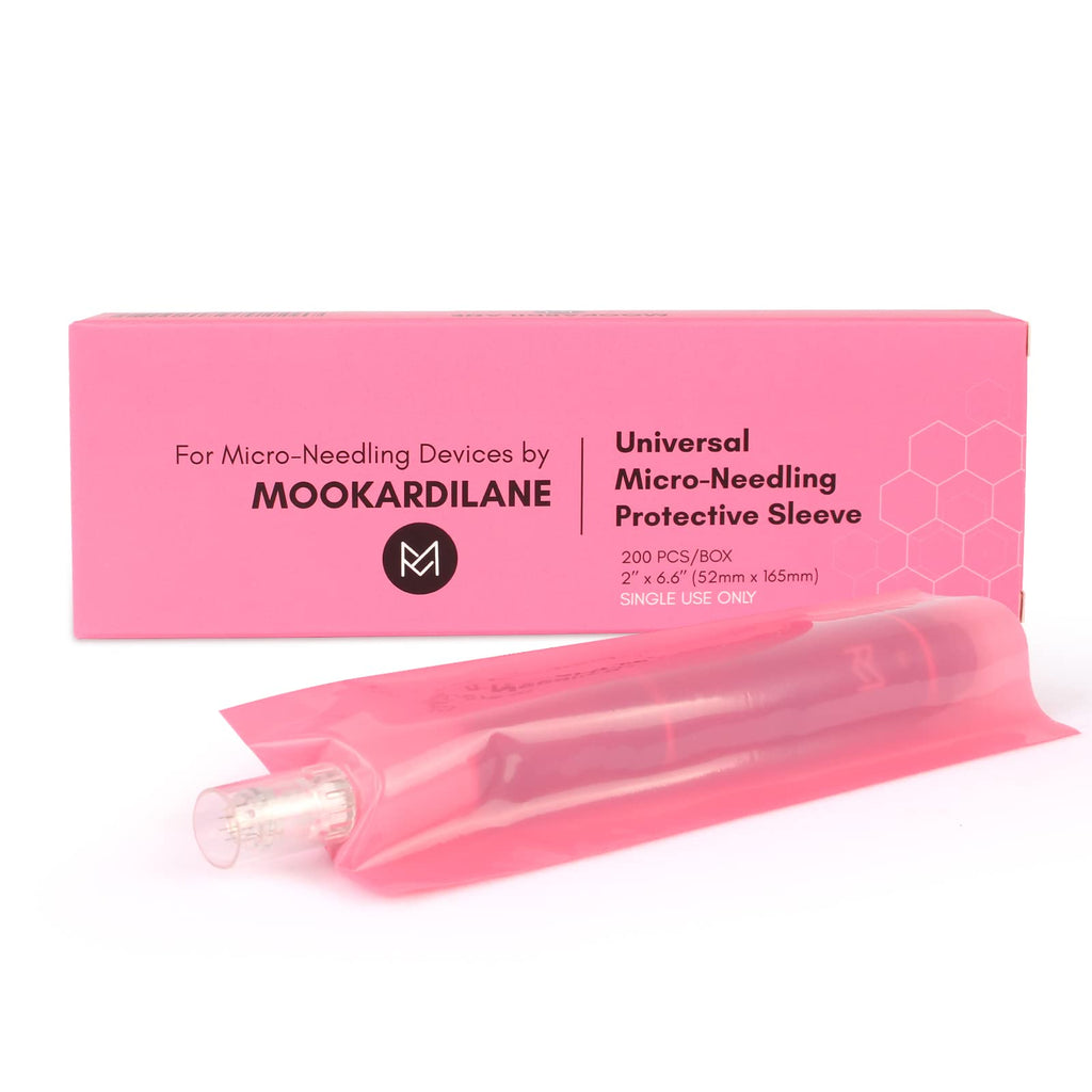 MOOKARDILANE Derma Care Pen Covers Sleeves – 200pcs Disposable Pink Pen Covers for Tattoo Machines