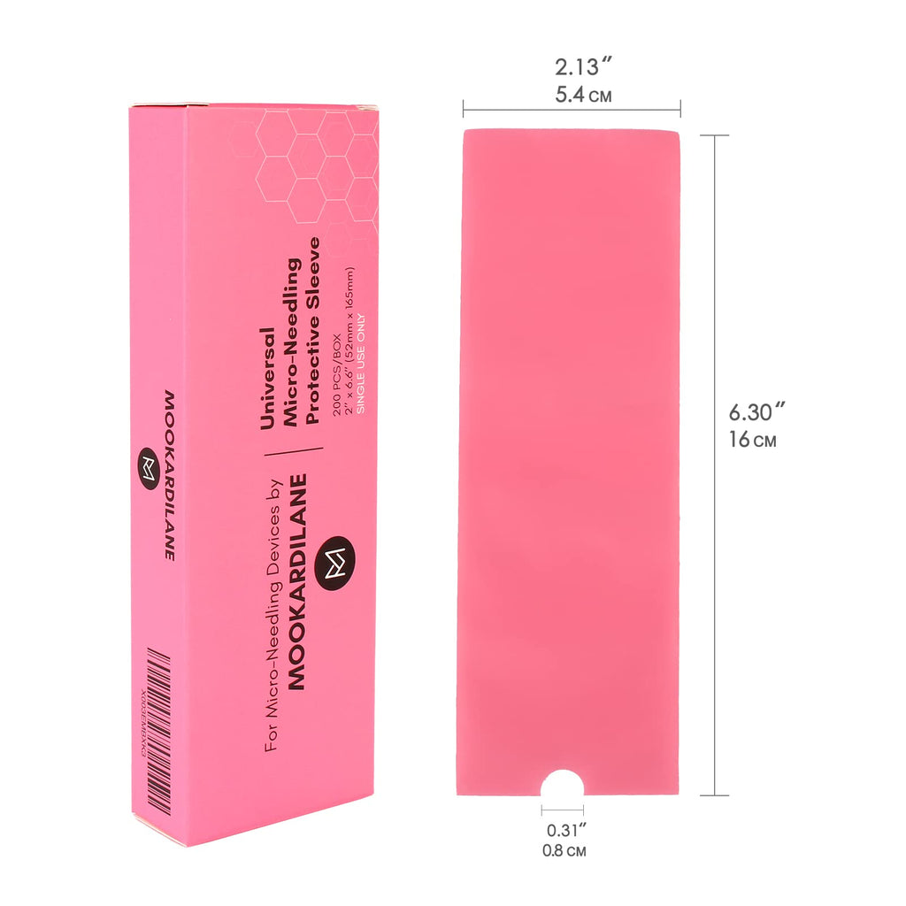 MOOKARDILANE Derma Care Pen Covers Sleeves – 200pcs Disposable Pink Pen Covers for Tattoo Machines