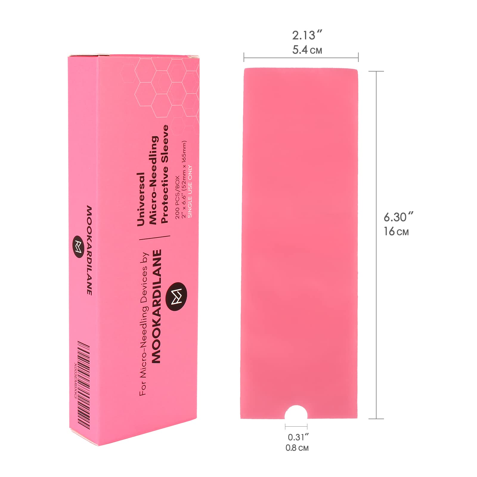MOOKARDILANE Derma Care Pen Covers Sleeves – 200pcs Disposable Pink Pen Covers for Tattoo Machines