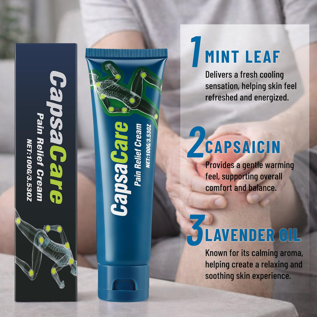 MOOMARTO CapsaCare Neuropathy Relief Cream – 2 Pack, Mint & Lavender, Cooling Comfort