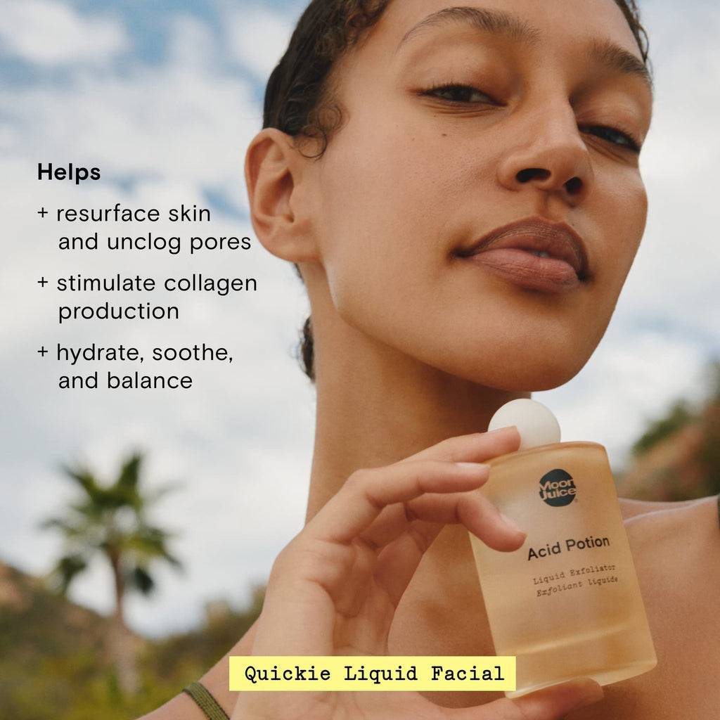 Moon Juice Acid Potion: Liquid Face Exfoliator with 25% AHA/BHA, Reishi & Niacinamide