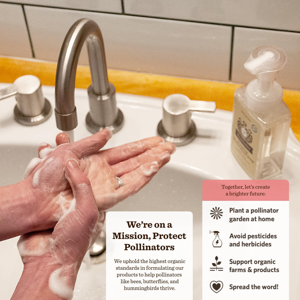 Moon Valley Organics Herbal Foaming Hand Soap – Candy Cane, Vegan & Recyclable Bottle (Two-Pack)