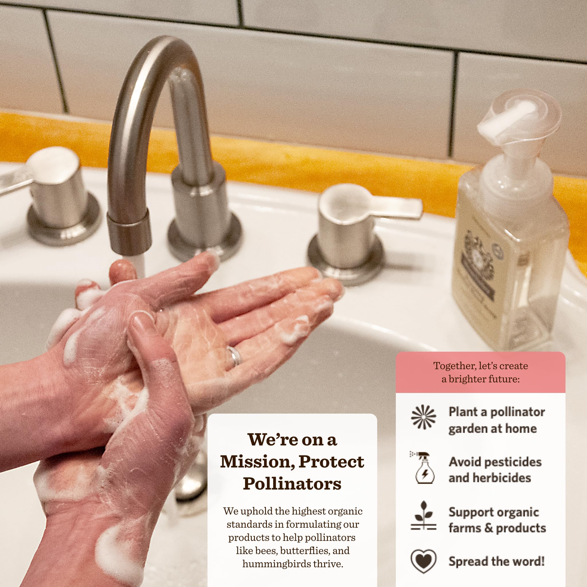Moon Valley Organics Herbal Foaming Hand Soap – Candy Cane, Vegan & Recyclable Bottle (Two-Pack)