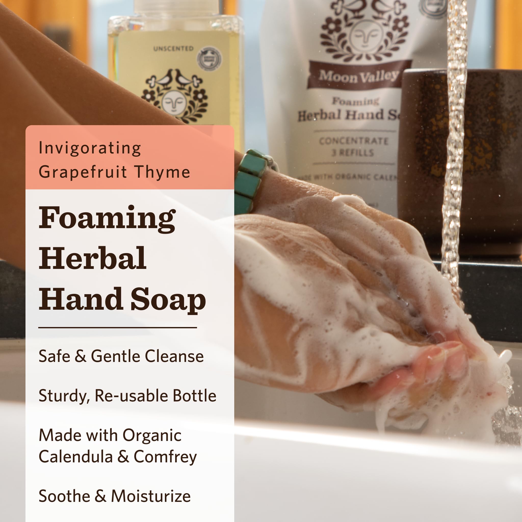 Moon Valley Organics Grapefruit Thyme Foaming Hand Soap 2-Pack