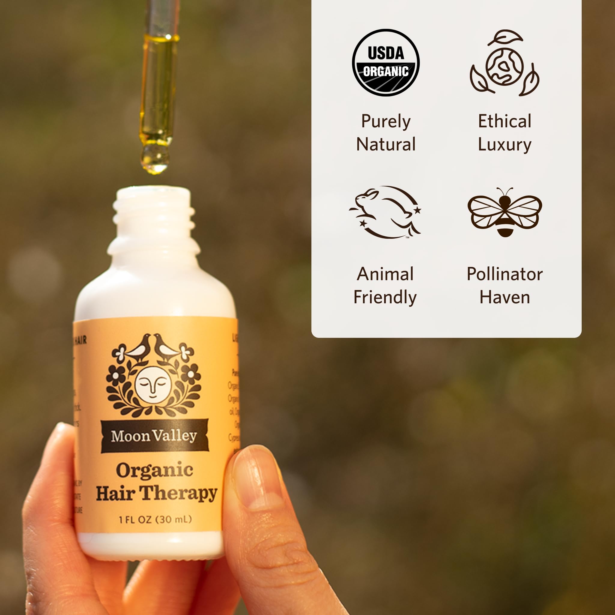 Moon Valley Organics Hair Therapy for Extra Thick Hair – MCT, Jojoba & Rosemary