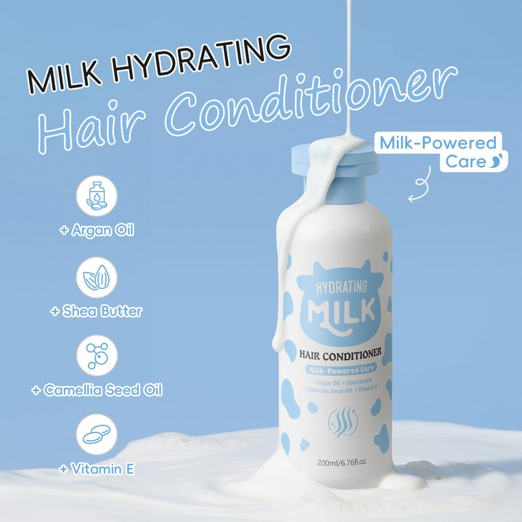 MOONGAZE Milk Skincare Set 5-in-1 for Kids & Teens (8-12) – Gentle Bath & Hair Care