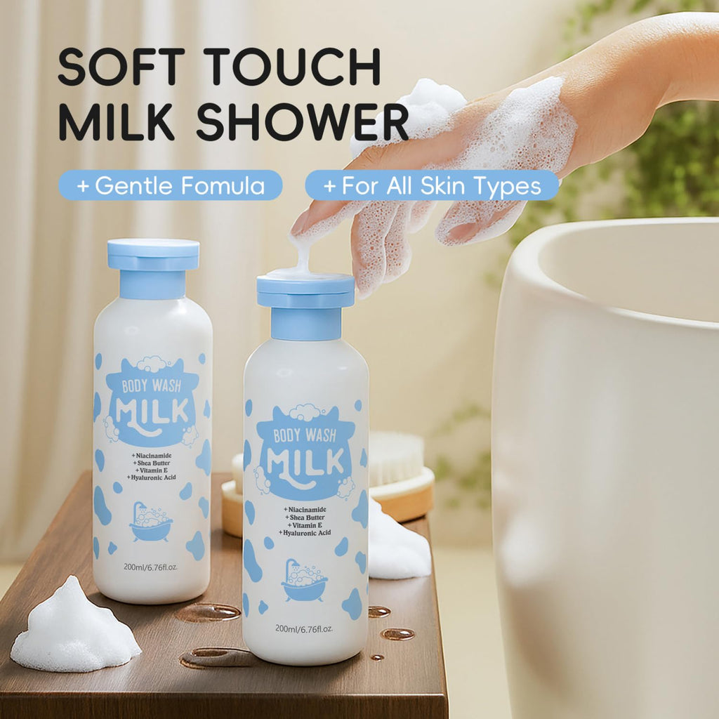 MOONGAZE Milk Skincare Set 5-in-1 for Kids & Teens (8-12) – Gentle Bath & Hair Care