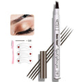 MoonKong 4-Point Eyebrow Pencil – Waterproof, Vegan, Includes Stencils & Razor