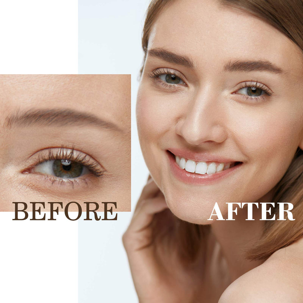 MoonKong Microblading Eyebrow Pen – 4-Tip Hair-Like Strokes with Stencils & Razor (Dark Brown/Chestnut)