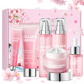Mopayzer Collagen Sakura Skincare Gift Set | Cherry Blossom Kit for Teens & Women