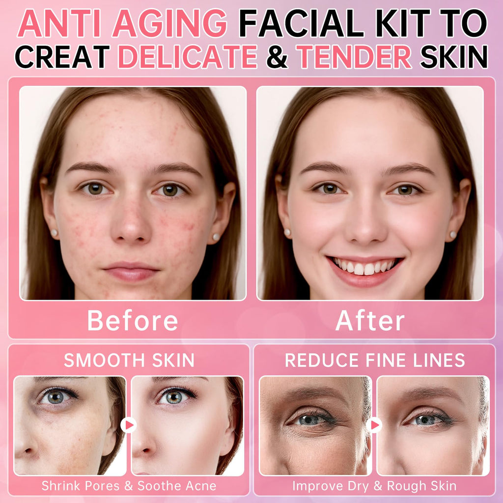 Mopayzer Collagen Sakura Skincare Gift Set | Cherry Blossom Kit for Teens & Women