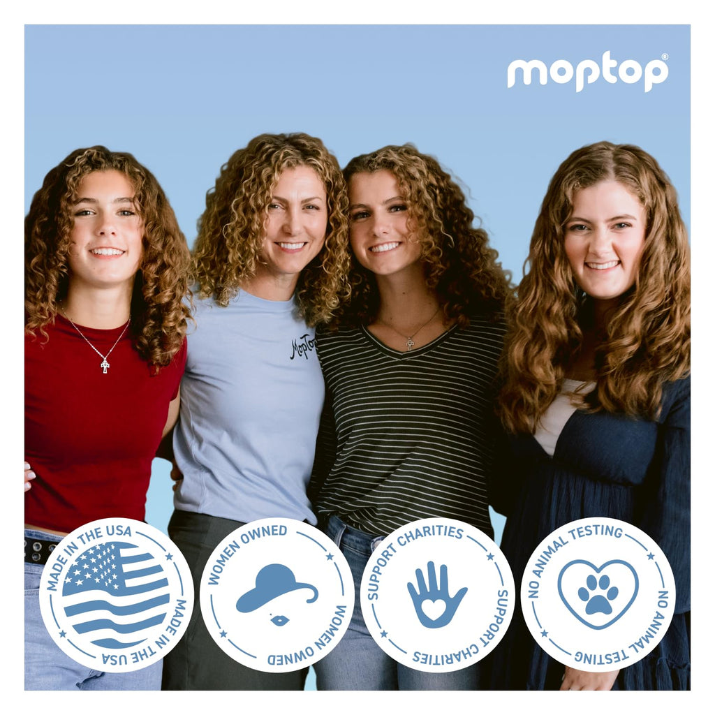 MopTop Sulfate Free Shampoo & Conditioner – Curly Hair Care (Paraben Free, 2pk)