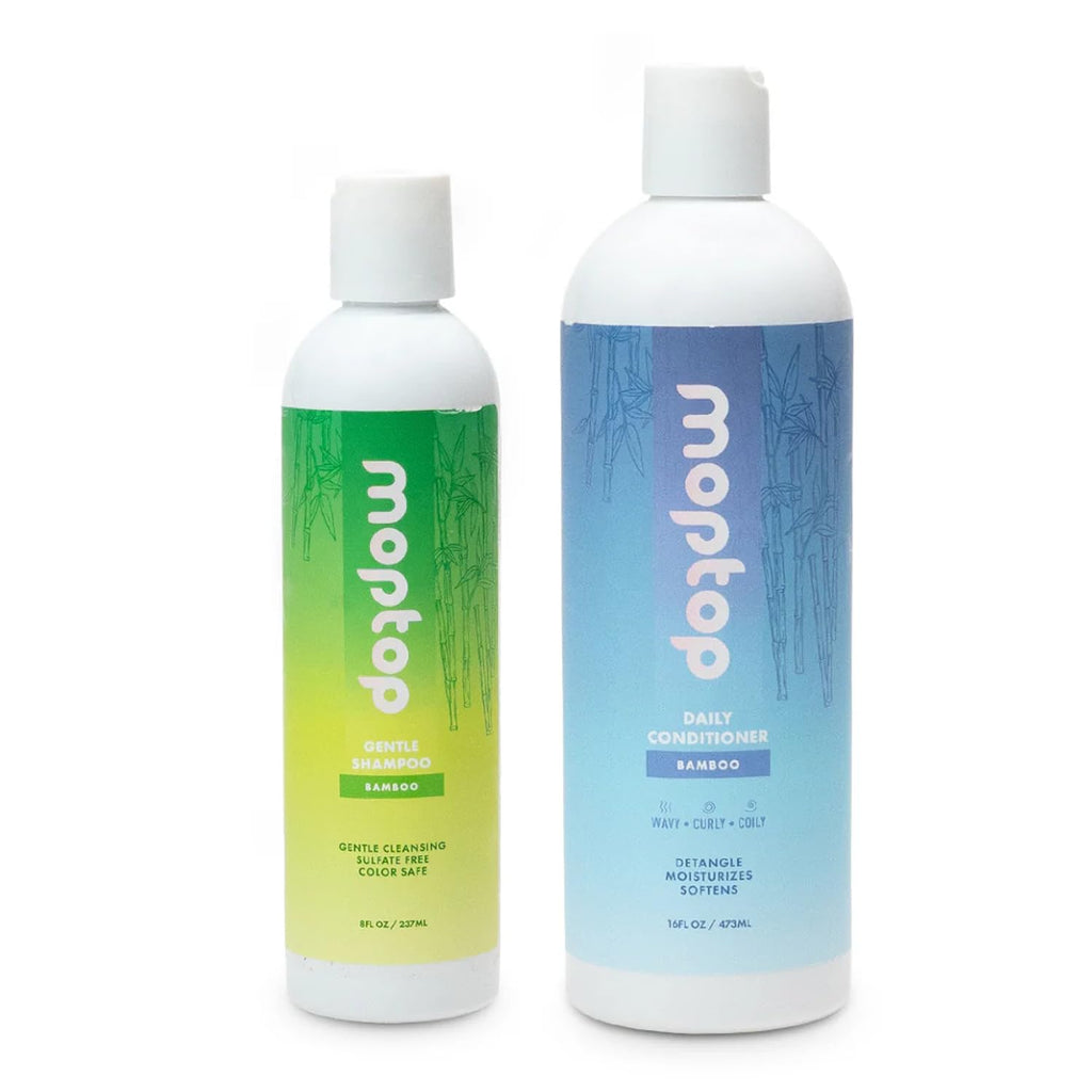 MopTop Sulfate Free Shampoo & Conditioner for Curly Hair – 2 Pack